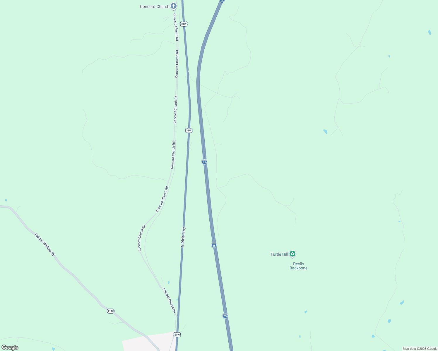 map of restaurants, bars, coffee shops, grocery stores, and more near 972 Pine Ridge Road in Bonnieville