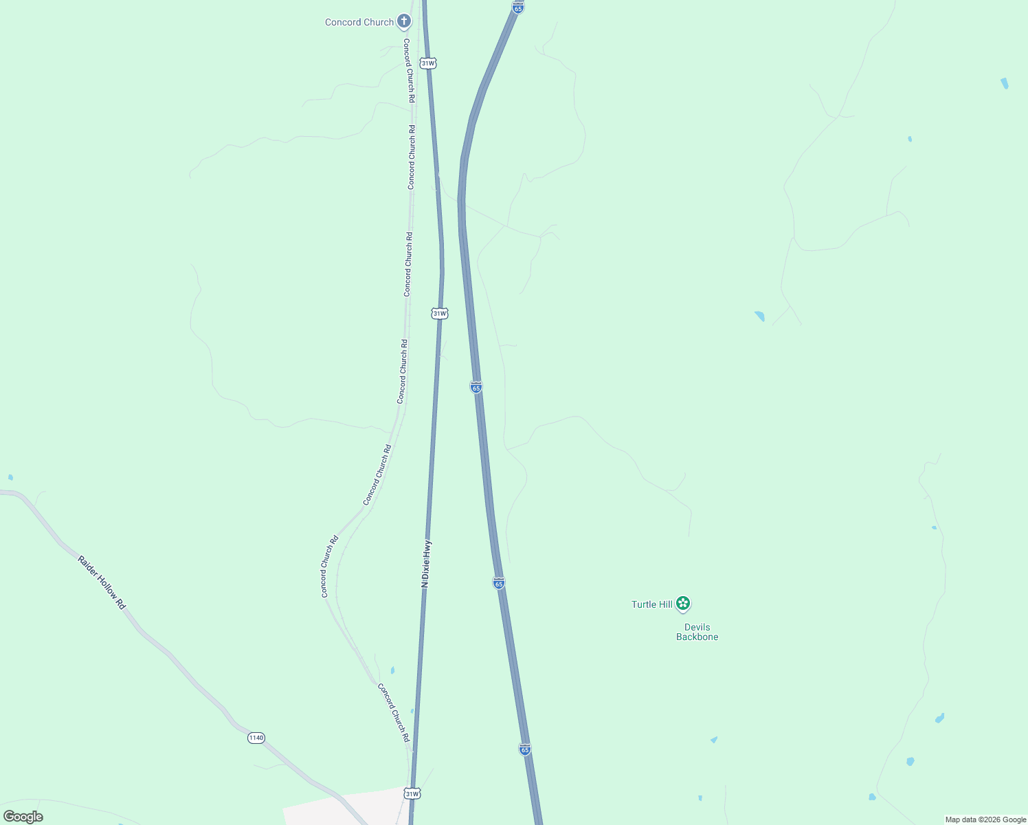 map of restaurants, bars, coffee shops, grocery stores, and more near 972 Pine Ridge Road in Bonnieville