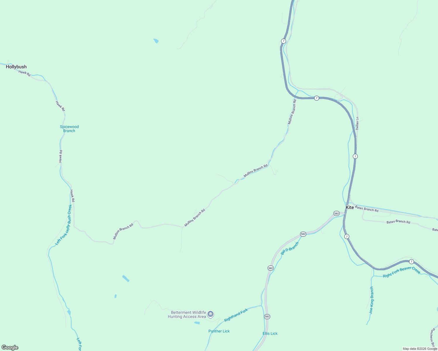 map of restaurants, bars, coffee shops, grocery stores, and more near 15-99 Windy Fork Road in Kite