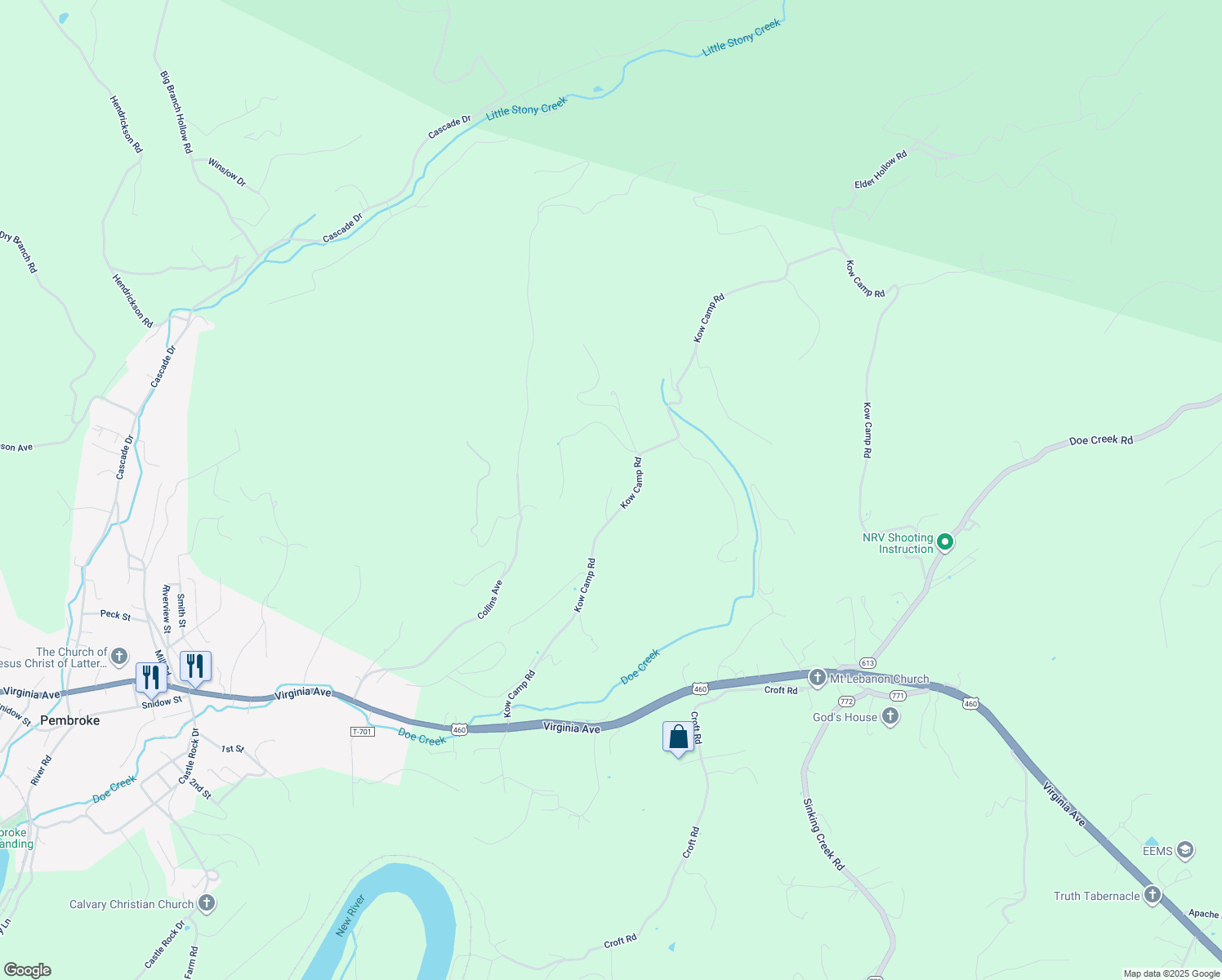 map of restaurants, bars, coffee shops, grocery stores, and more near in Pembroke