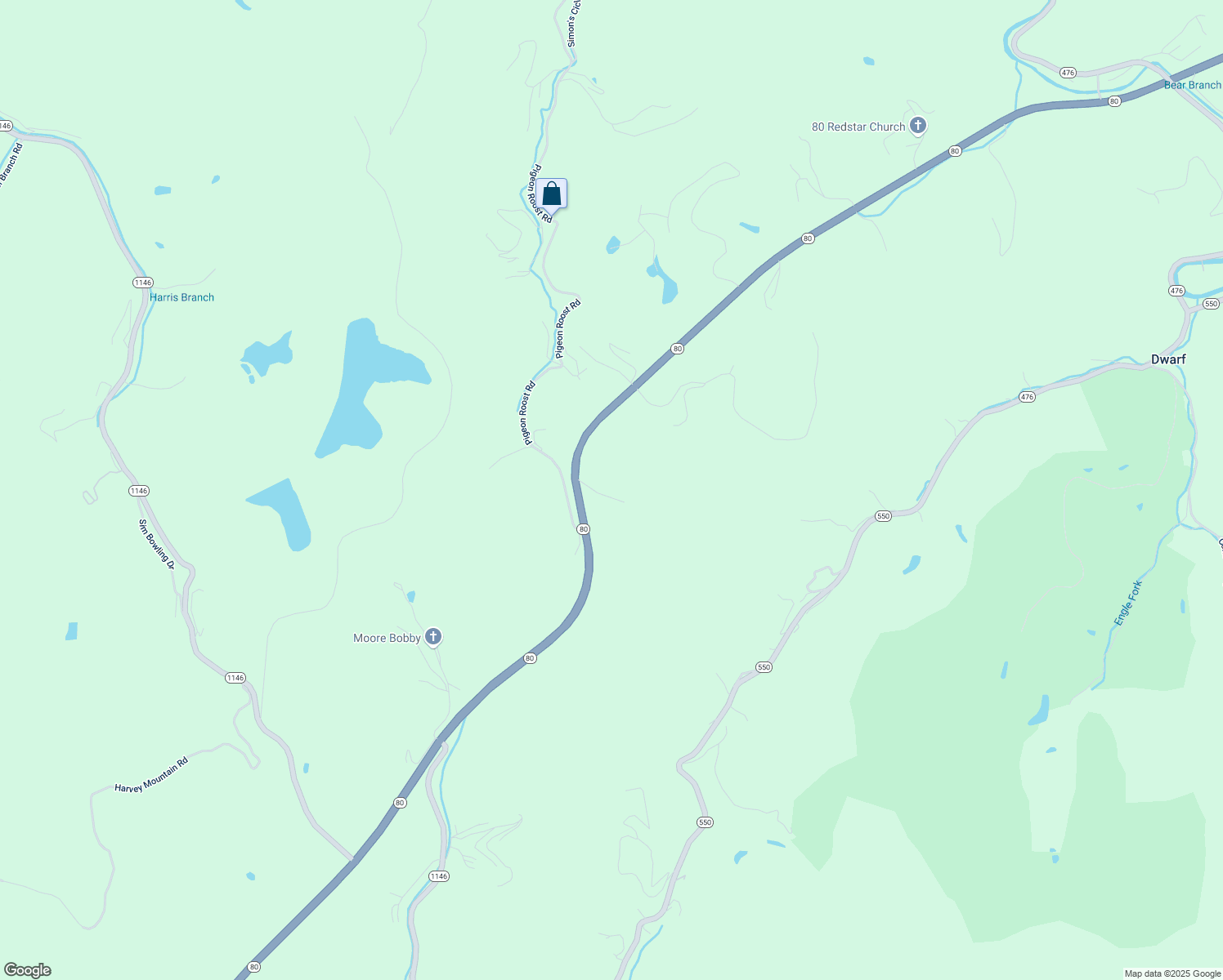 map of restaurants, bars, coffee shops, grocery stores, and more near 4747 Kentucky 80 in Bulan