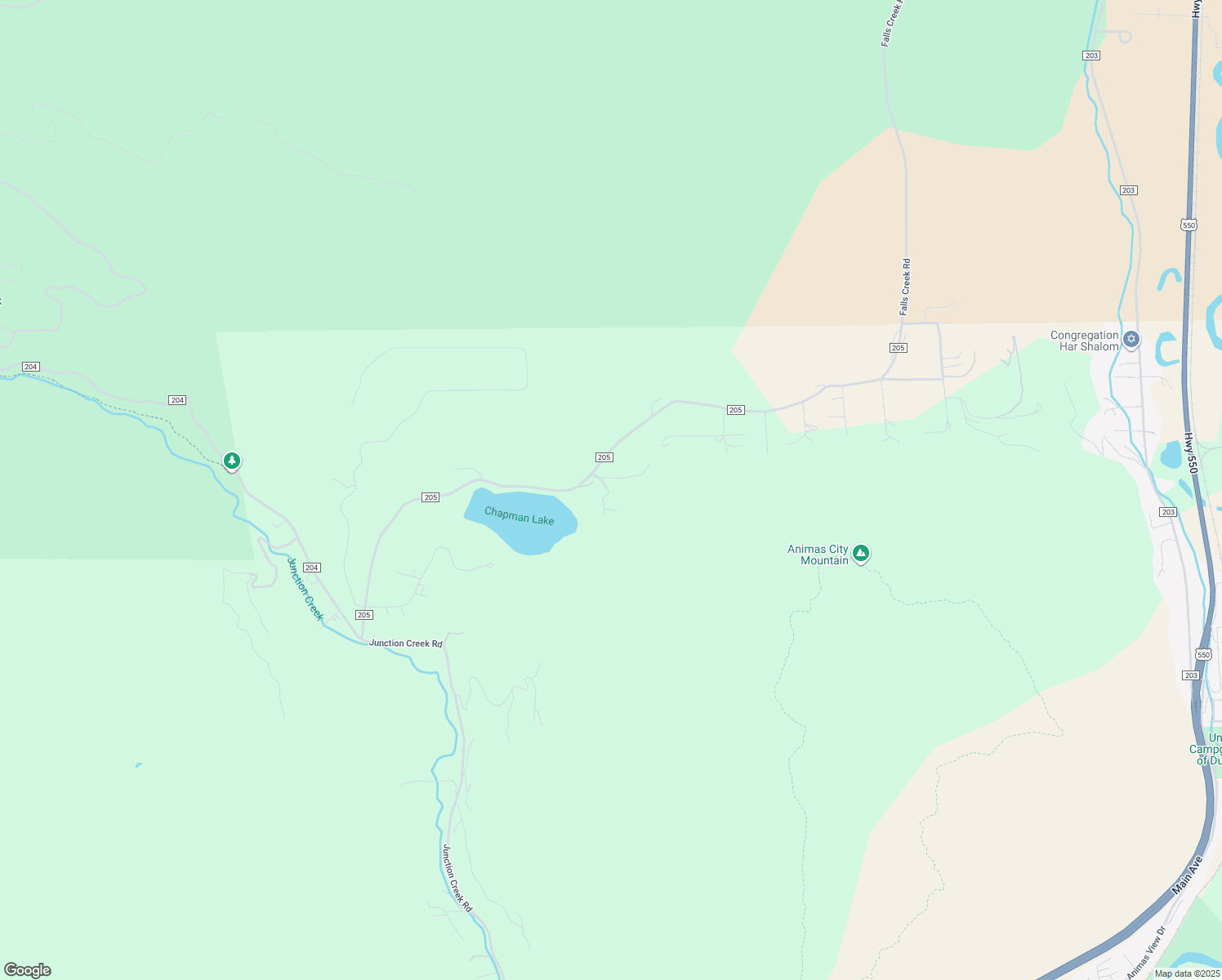 map of restaurants, bars, coffee shops, grocery stores, and more near 92 Chapman Ln in Durango
