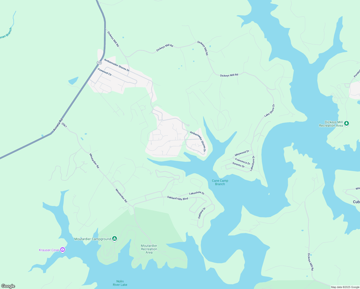 map of restaurants, bars, coffee shops, grocery stores, and more near 12-67 Lakeview Drive in Leitchfield