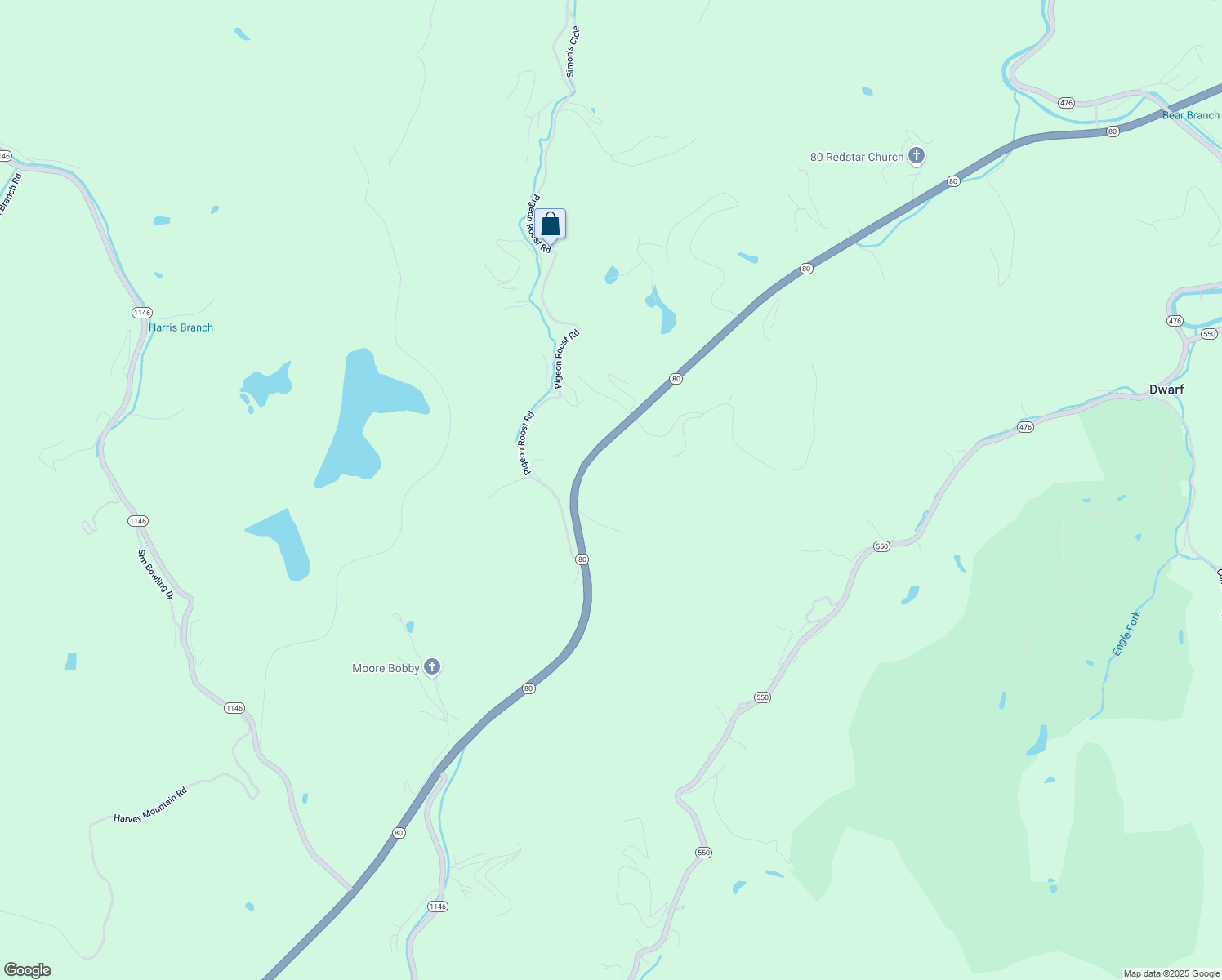 map of restaurants, bars, coffee shops, grocery stores, and more near 4747 Kentucky 80 in Bulan