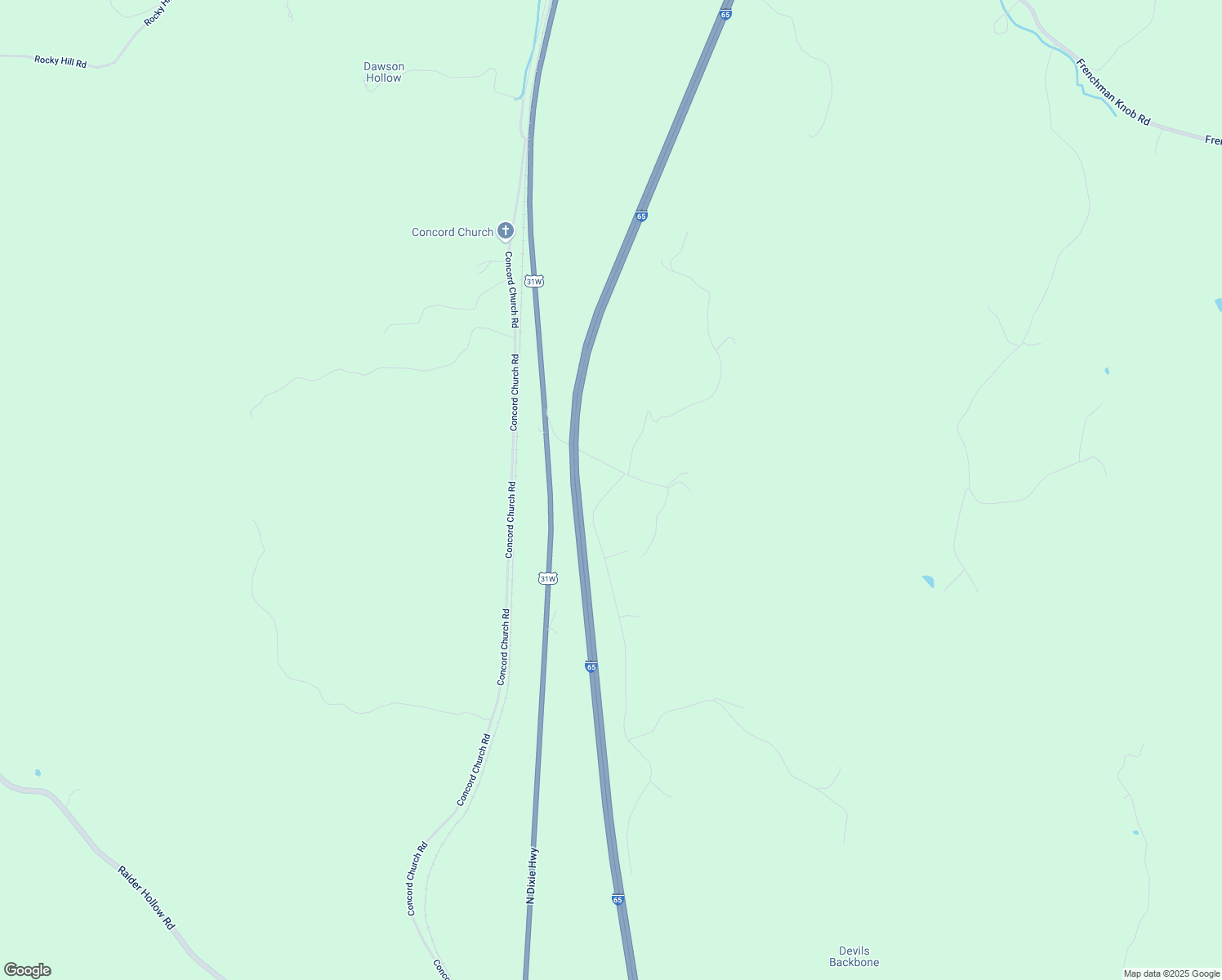 map of restaurants, bars, coffee shops, grocery stores, and more near 324 Pine Ridge Road in Bonnieville