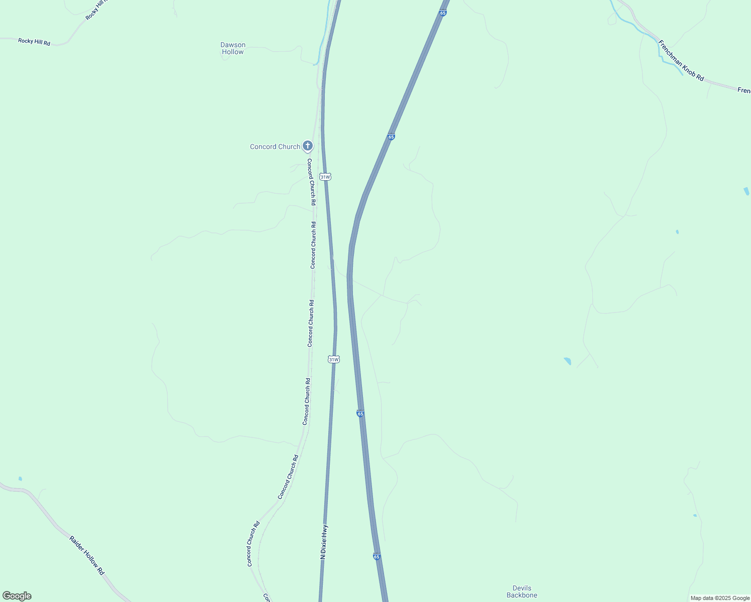 map of restaurants, bars, coffee shops, grocery stores, and more near 324 Pine Ridge Road in Bonnieville
