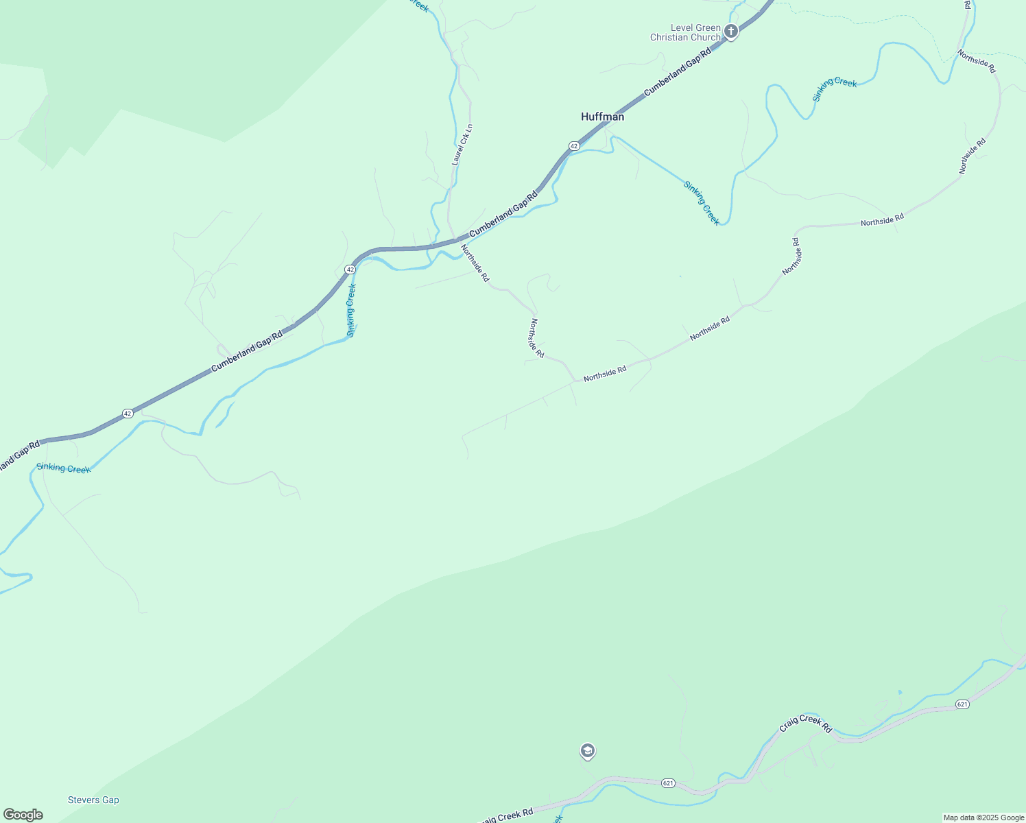 map of restaurants, bars, coffee shops, grocery stores, and more near State Route 675 in Craig County