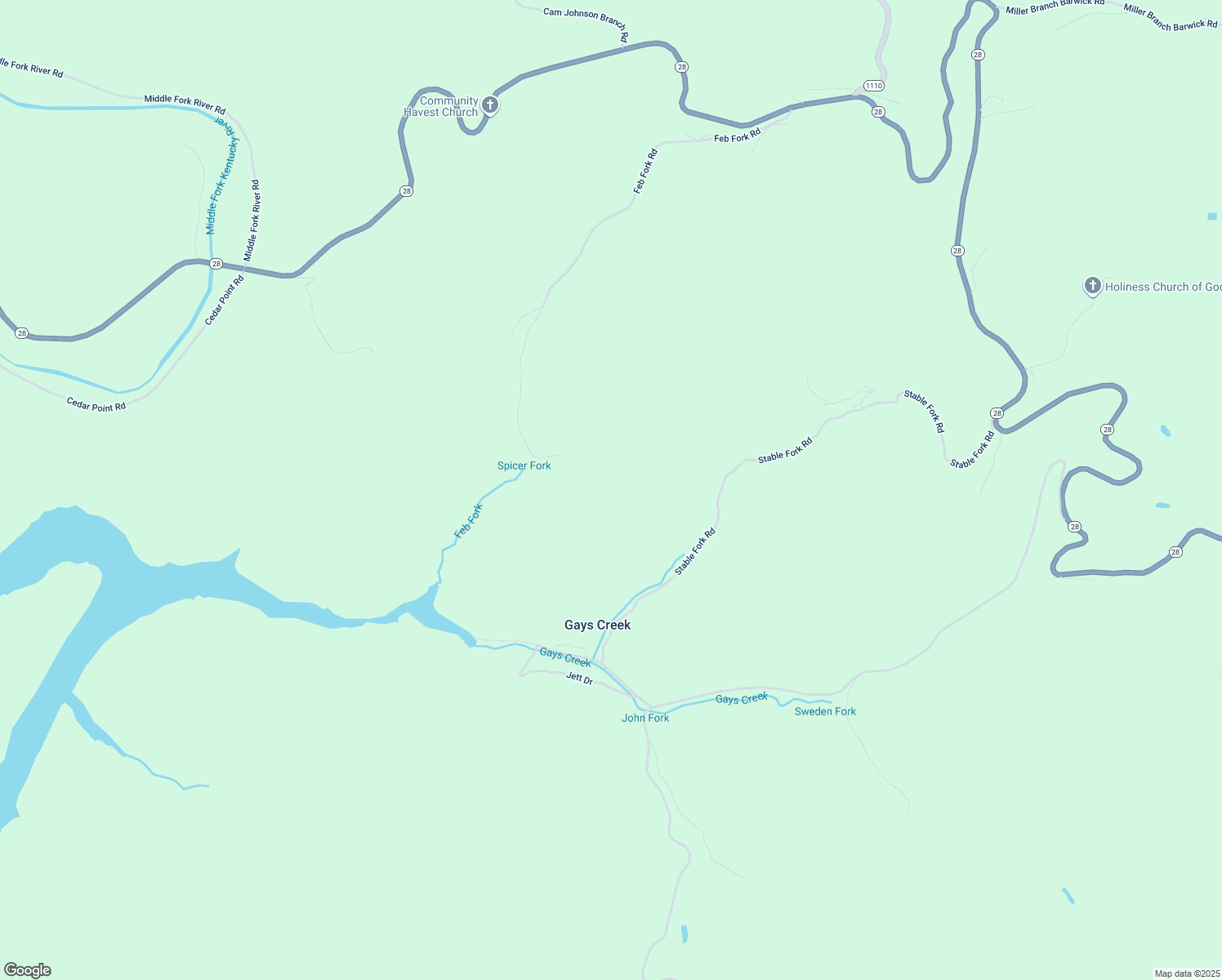 map of restaurants, bars, coffee shops, grocery stores, and more near in Gays Creek