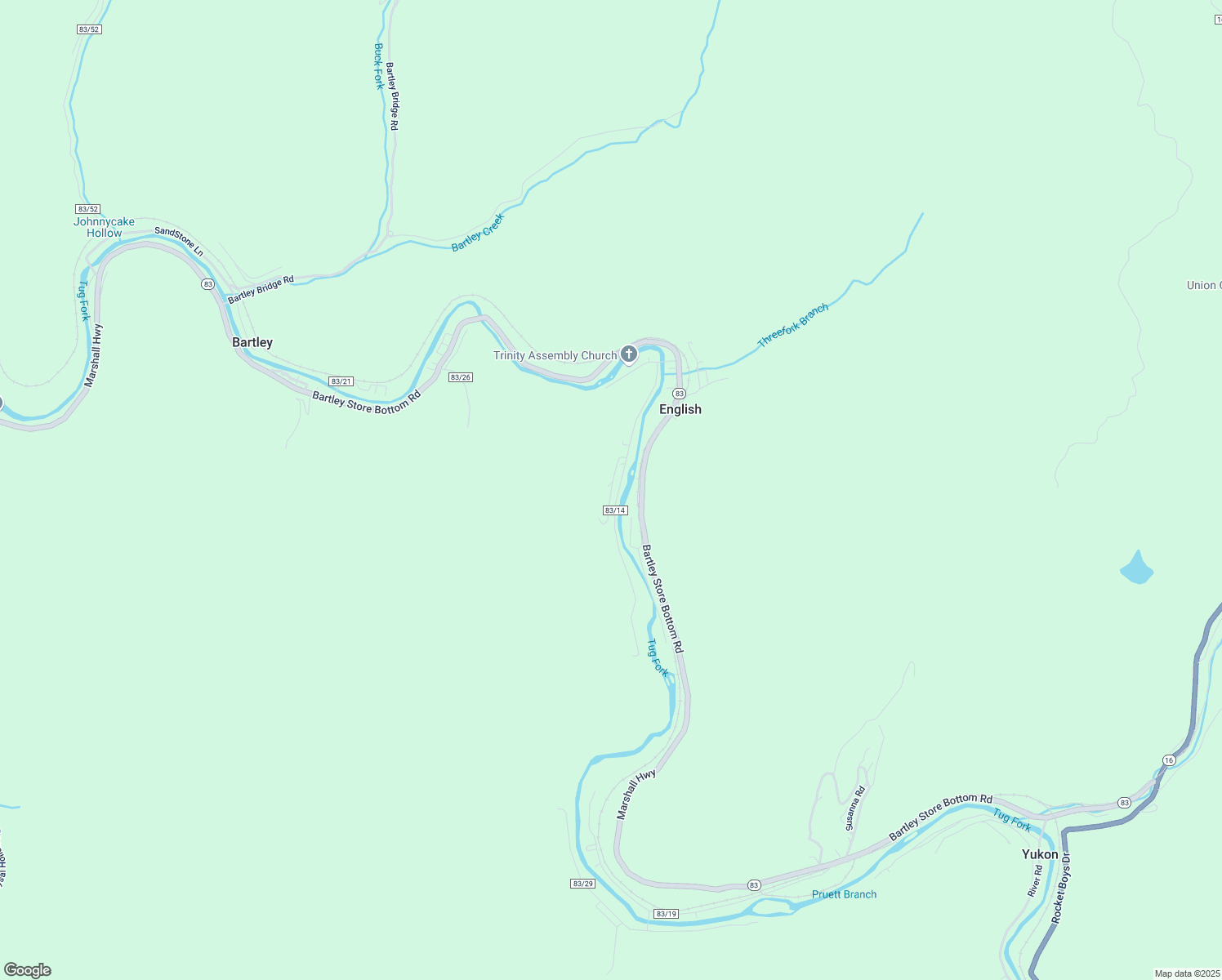 map of restaurants, bars, coffee shops, grocery stores, and more near Flat Top Road in McDowell County