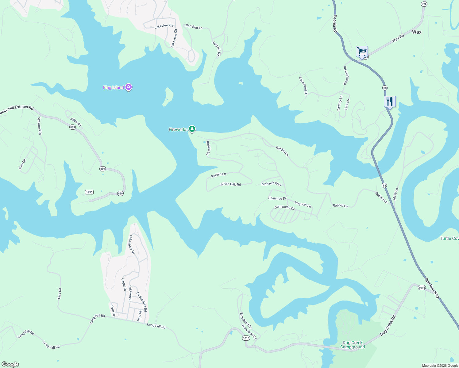 map of restaurants, bars, coffee shops, grocery stores, and more near 2407-2551 Robbin Ln in Cub Run