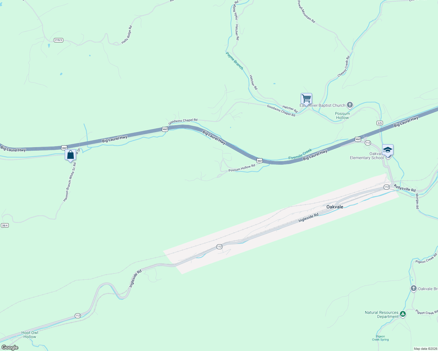 map of restaurants, bars, coffee shops, grocery stores, and more near 476 Possum Hollow Road in Princeton