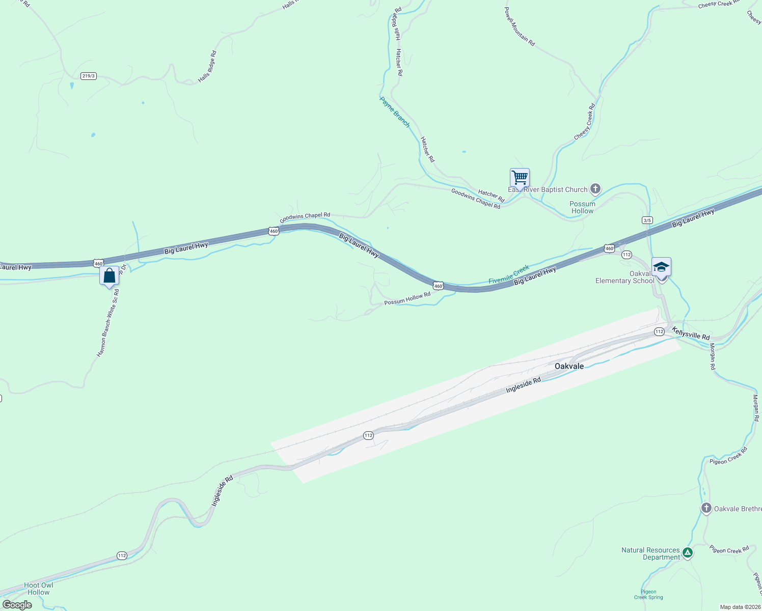 map of restaurants, bars, coffee shops, grocery stores, and more near 476 Possum Hollow Road in Princeton