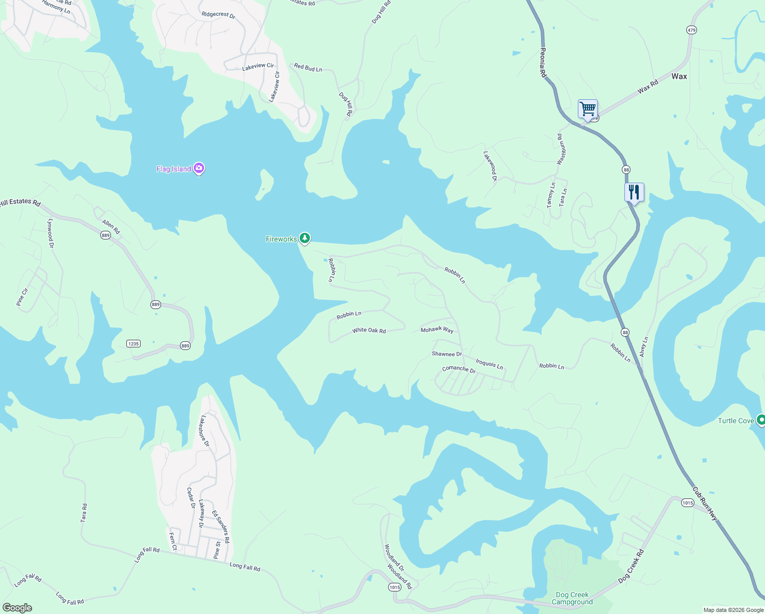 map of restaurants, bars, coffee shops, grocery stores, and more near 1854-2294 Robbin Lane in Cub Run