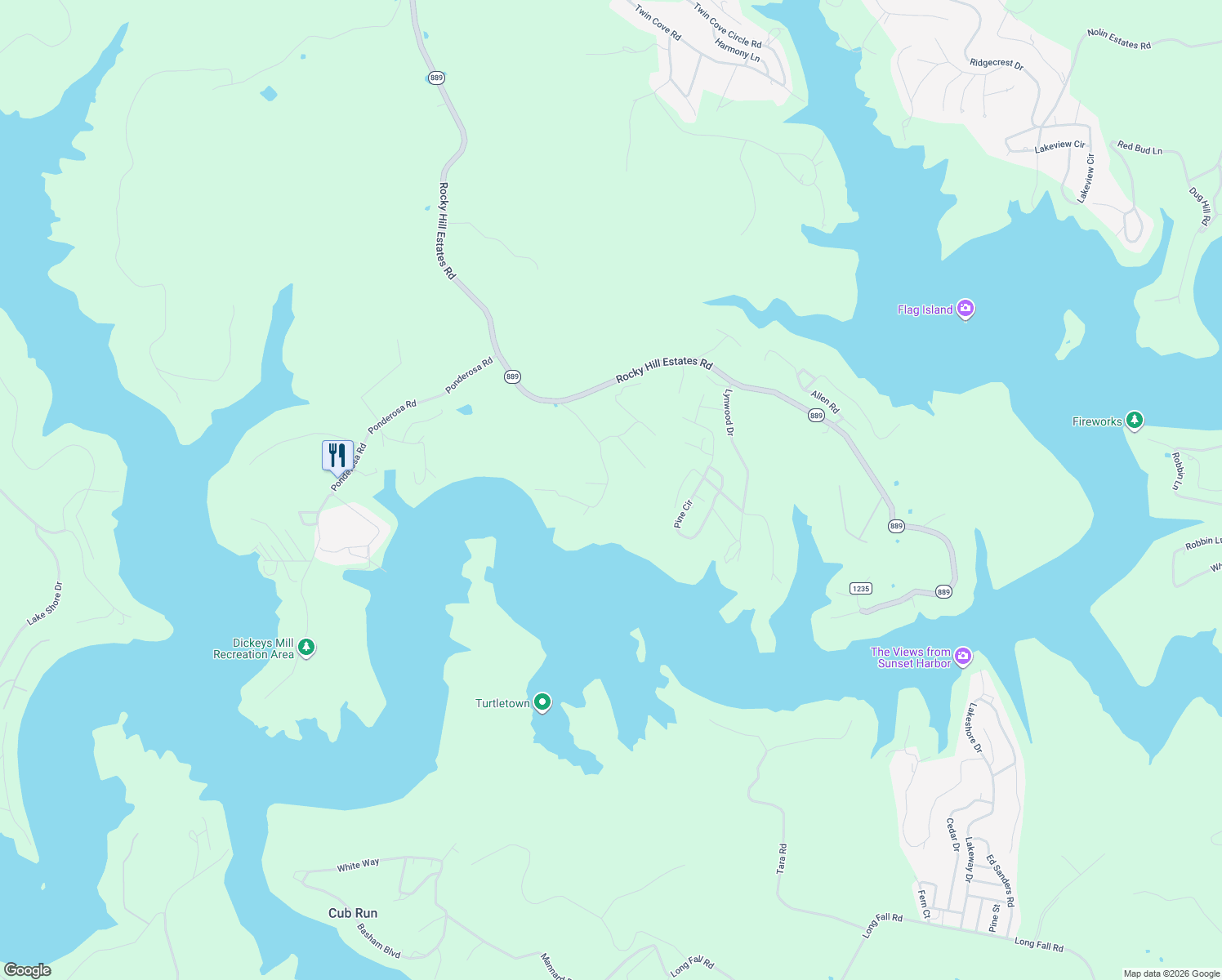 map of restaurants, bars, coffee shops, grocery stores, and more near 1-545 Kaufman Road in Clarkson