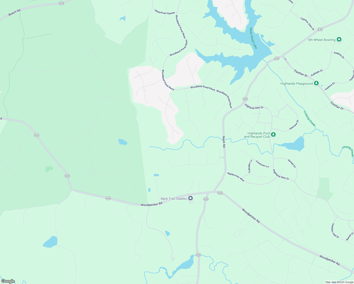 map of restaurants, bars, coffee shops, grocery stores, and more near 9413 Park Branch Court in Chesterfield