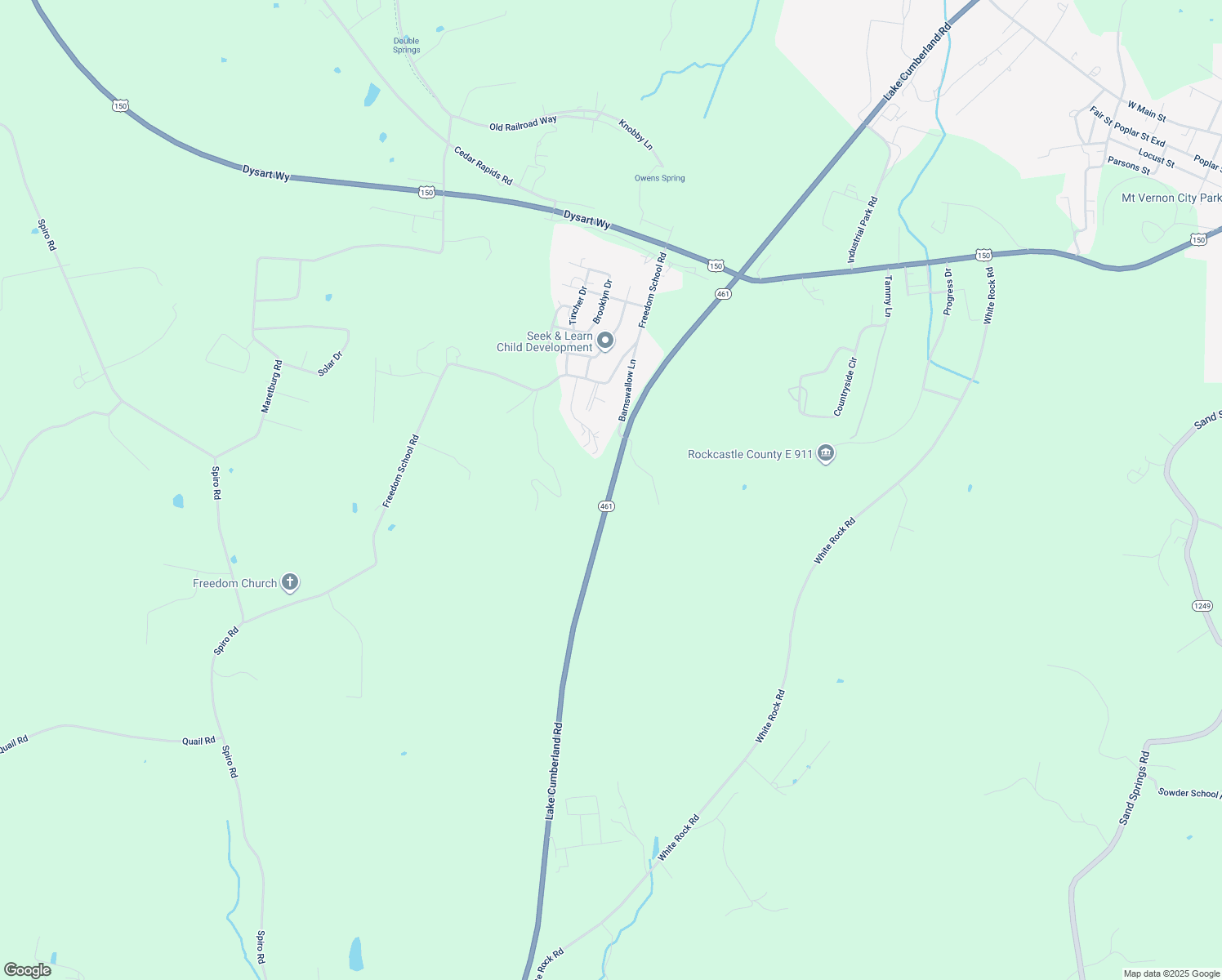 map of restaurants, bars, coffee shops, grocery stores, and more near 2766 Lake Cumberland Road in Mount Vernon