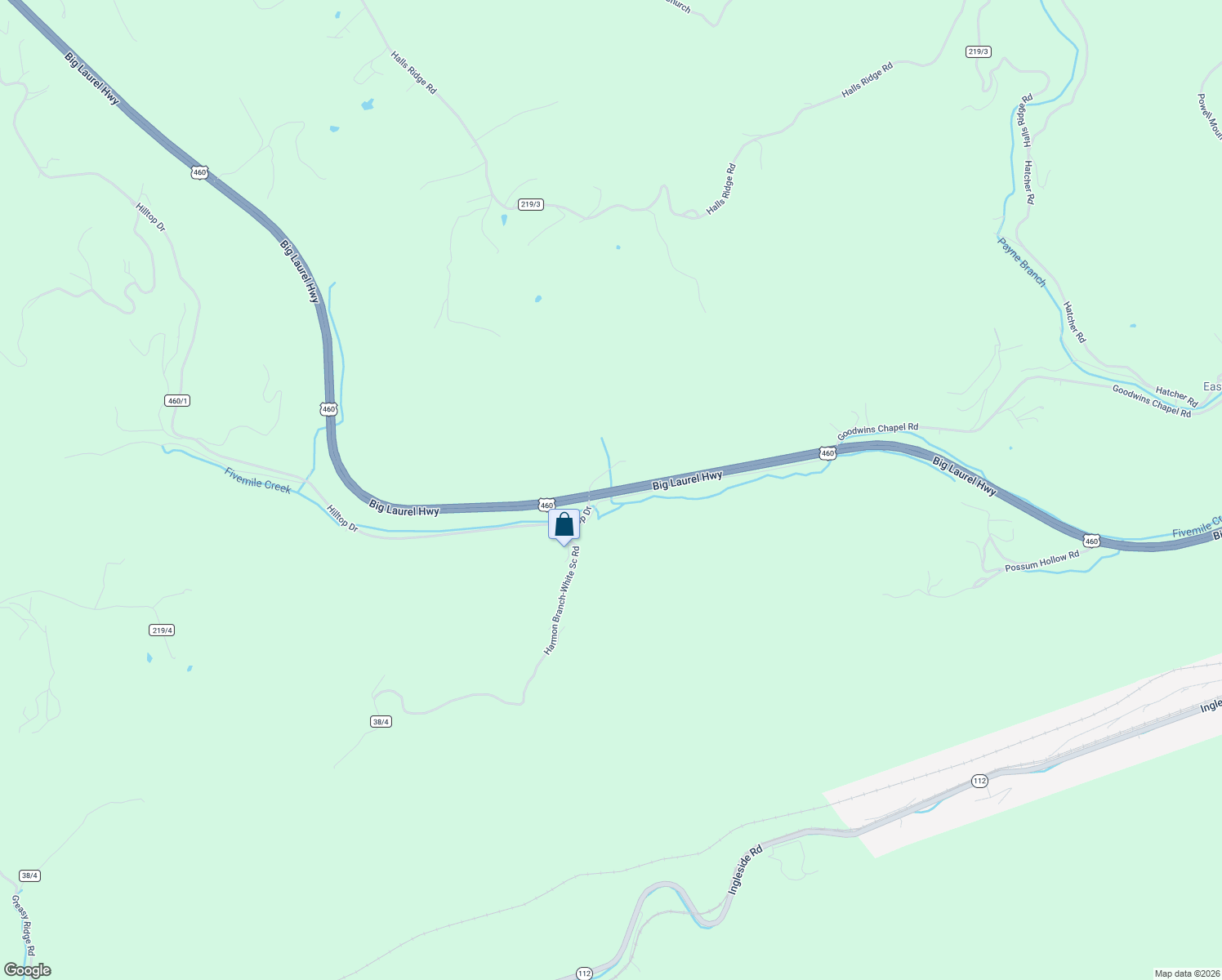 map of restaurants, bars, coffee shops, grocery stores, and more near U.S. 460 in Princeton