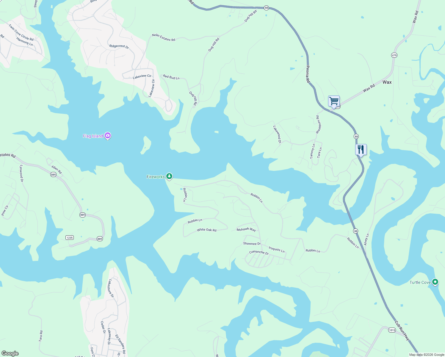 map of restaurants, bars, coffee shops, grocery stores, and more near 1436-1840 Robbin Lane in Hart