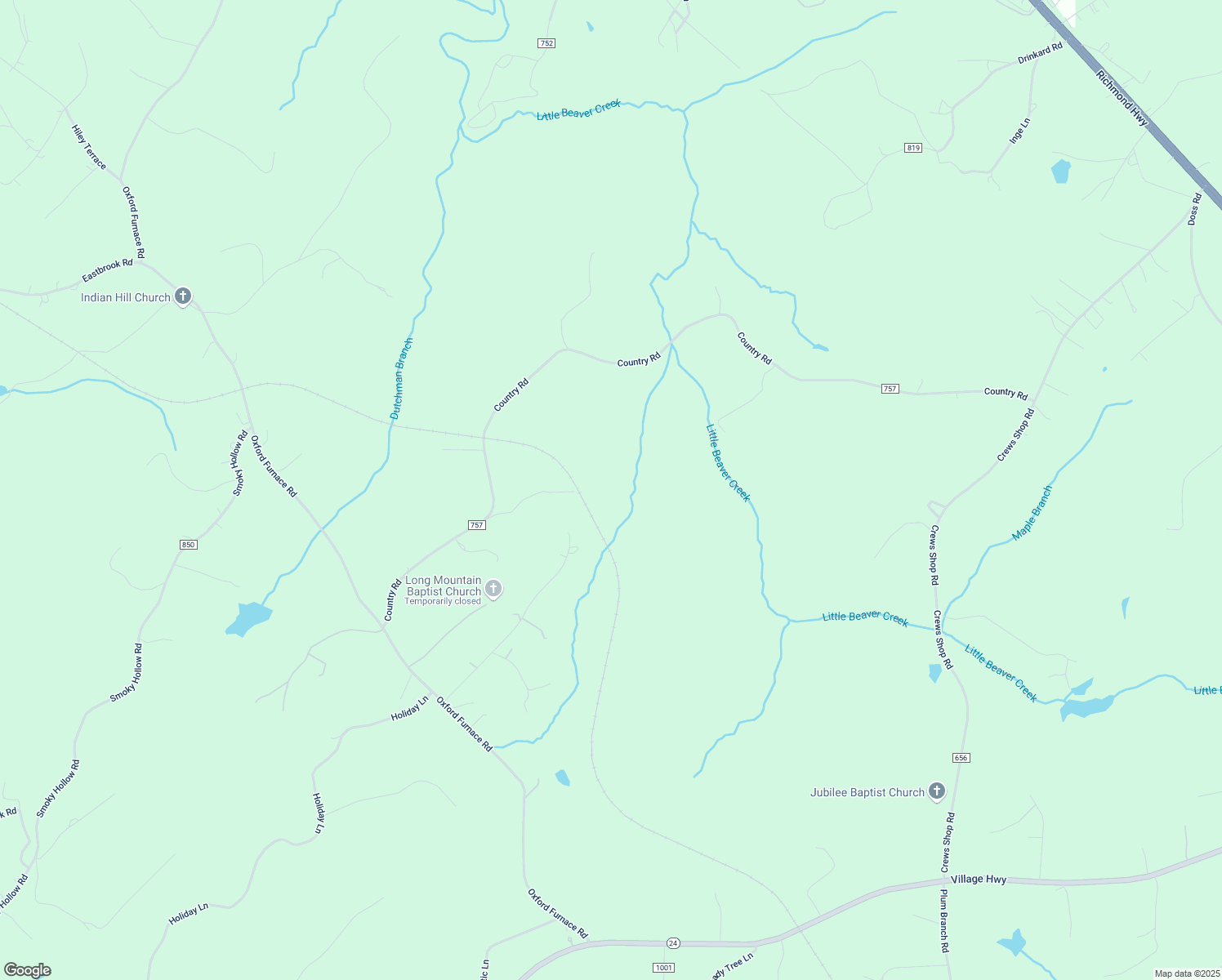 map of restaurants, bars, coffee shops, grocery stores, and more near Country Road in Lynchburg