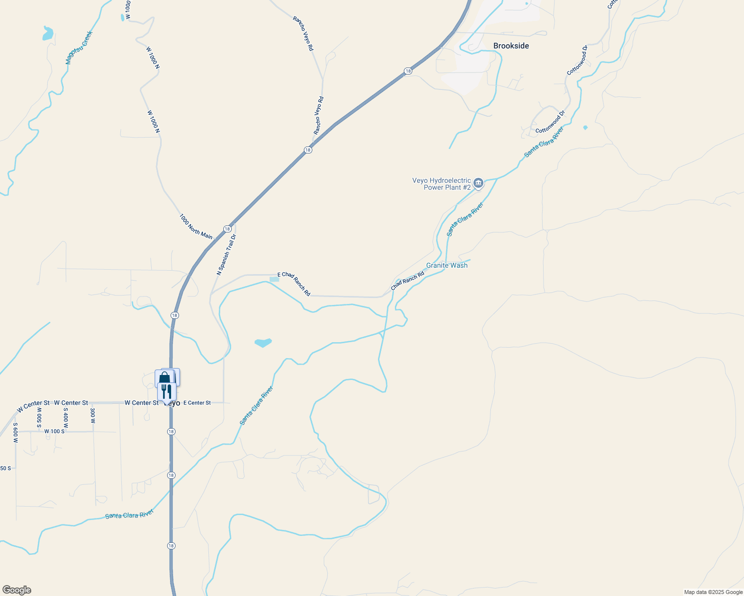 map of restaurants, bars, coffee shops, grocery stores, and more near 1-799 East Chad Ranch Road in Washington