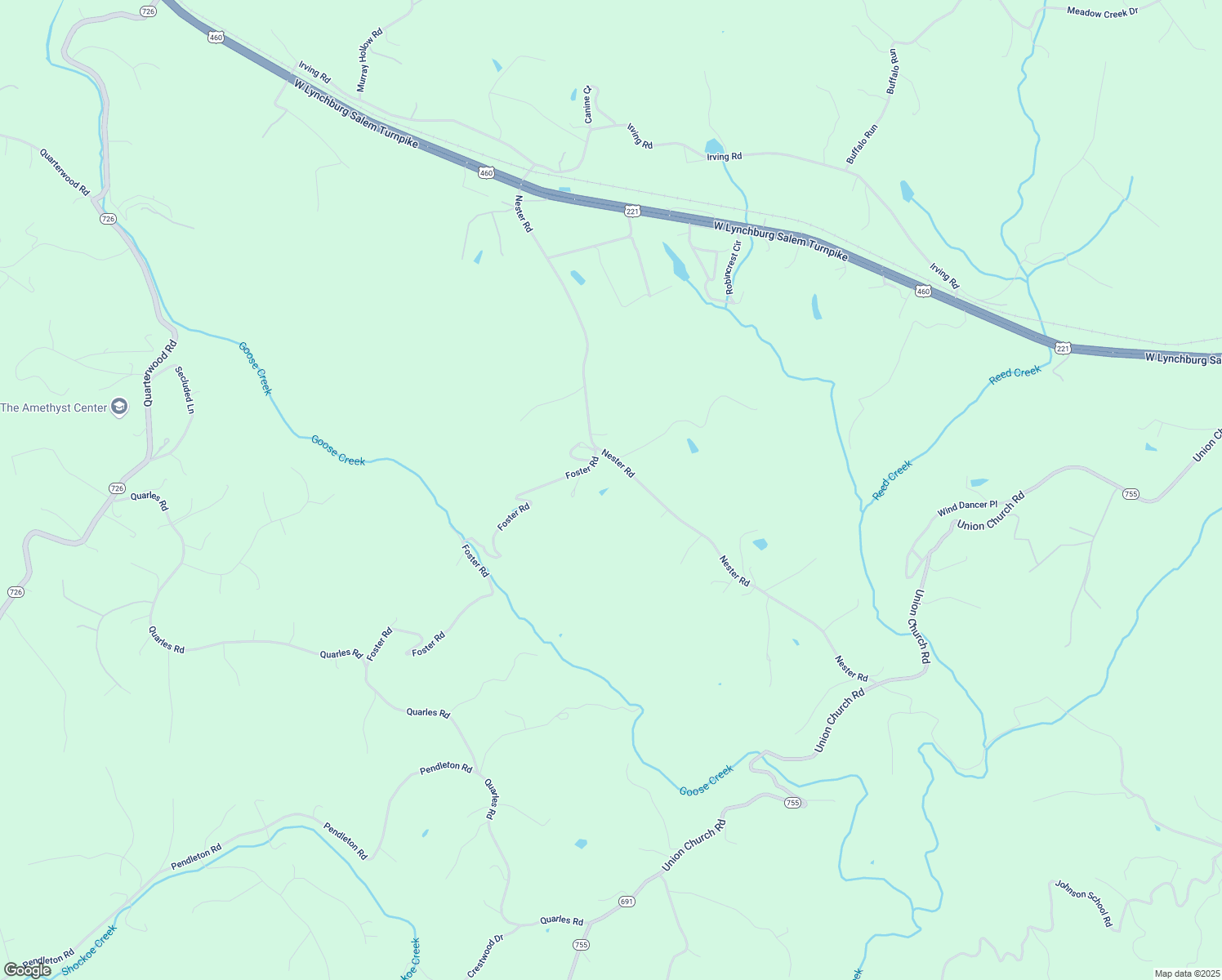 map of restaurants, bars, coffee shops, grocery stores, and more near 1995 Nester Road in Thaxton