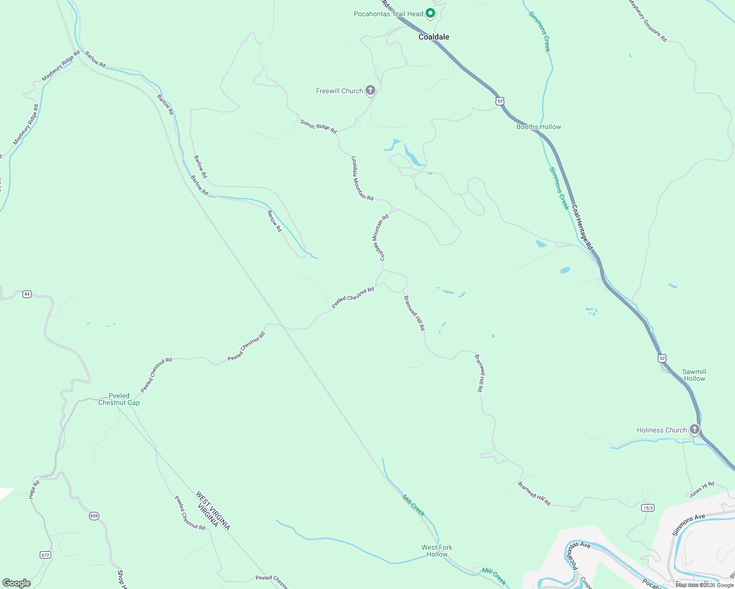 map of restaurants, bars, coffee shops, grocery stores, and more near Peeled Chestnut Road in Mercer County