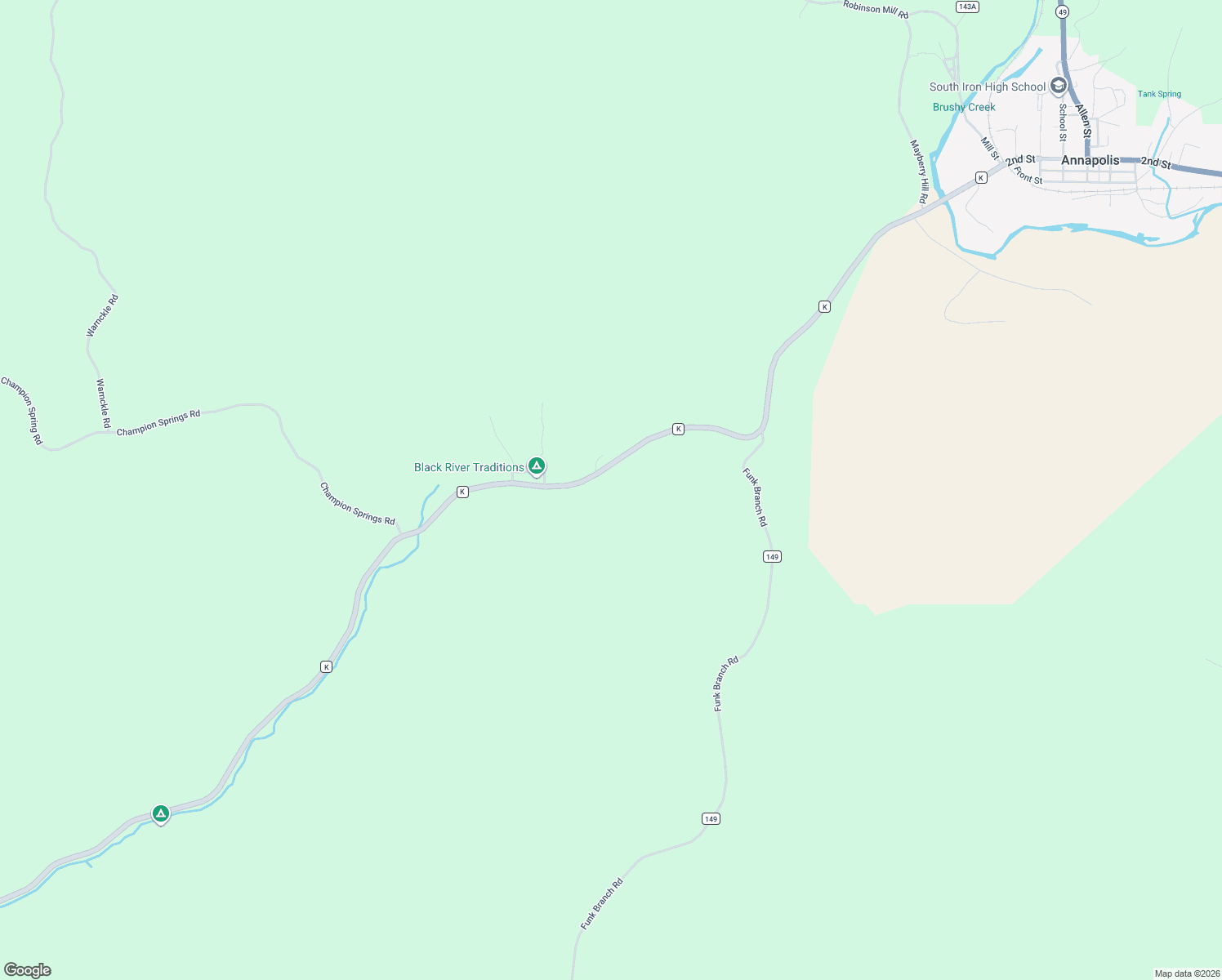 map of restaurants, bars, coffee shops, grocery stores, and more near 19932 State Route K in Annapolis