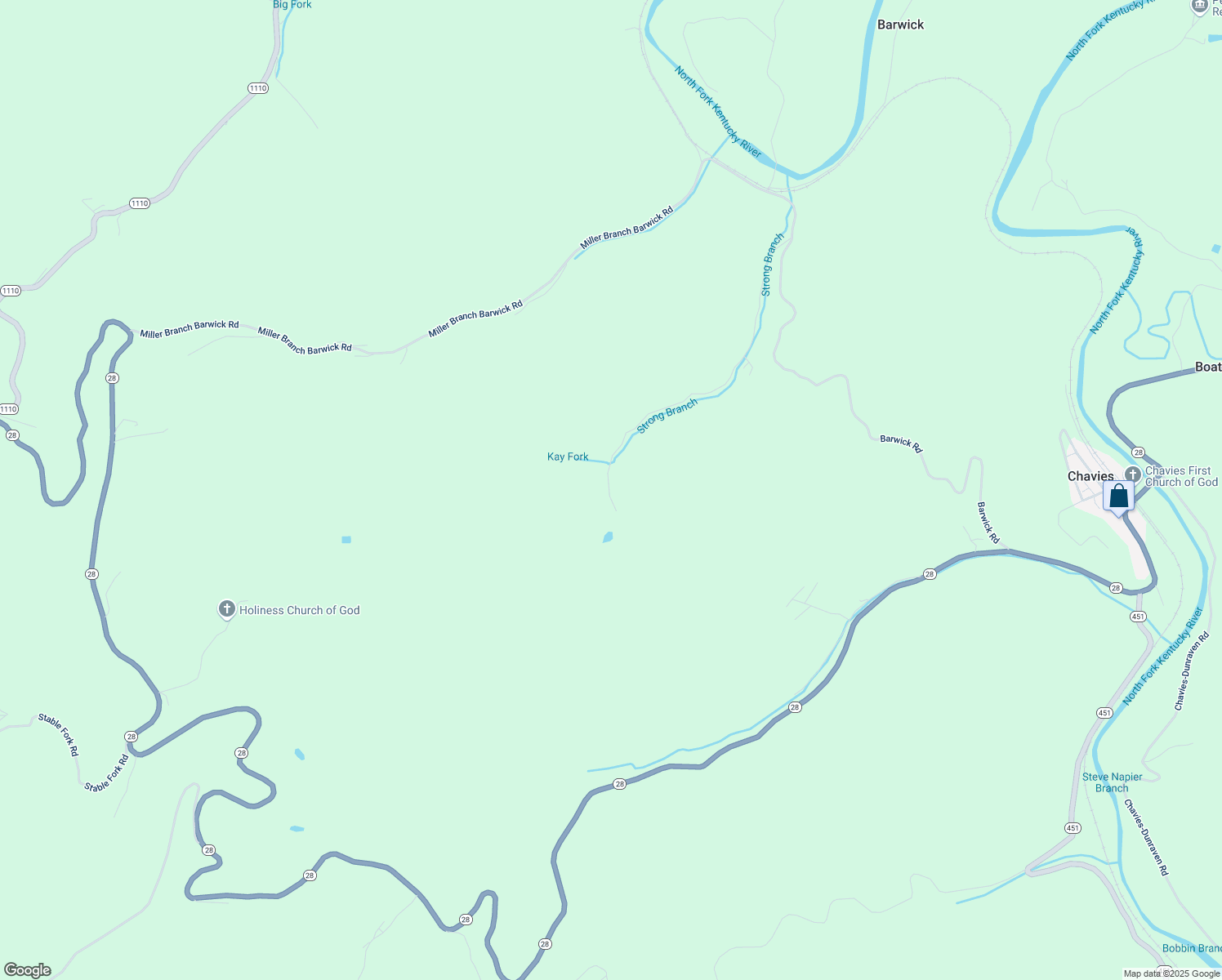 map of restaurants, bars, coffee shops, grocery stores, and more near in Chavies