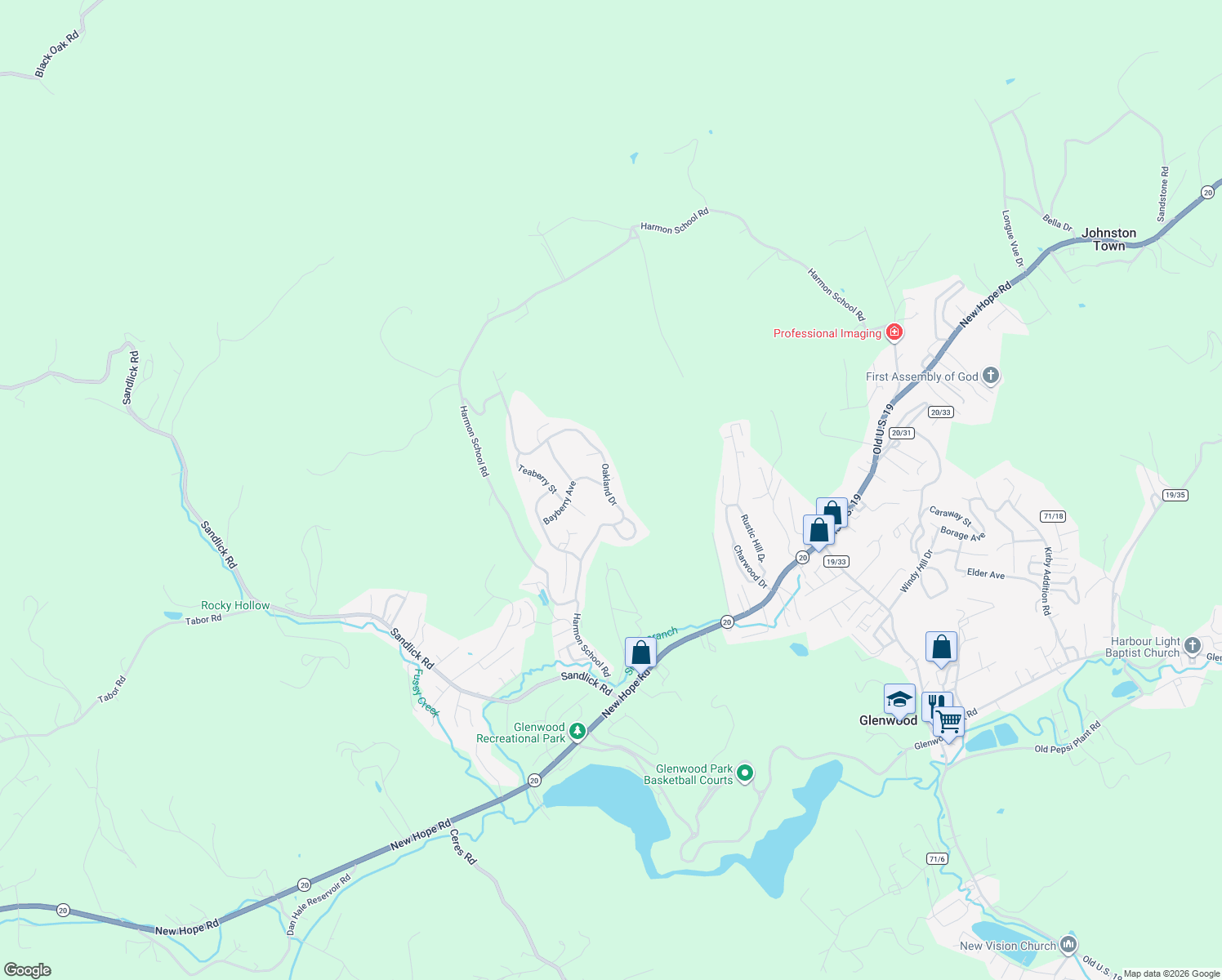map of restaurants, bars, coffee shops, grocery stores, and more near 516 Oakland Dr in Princeton
