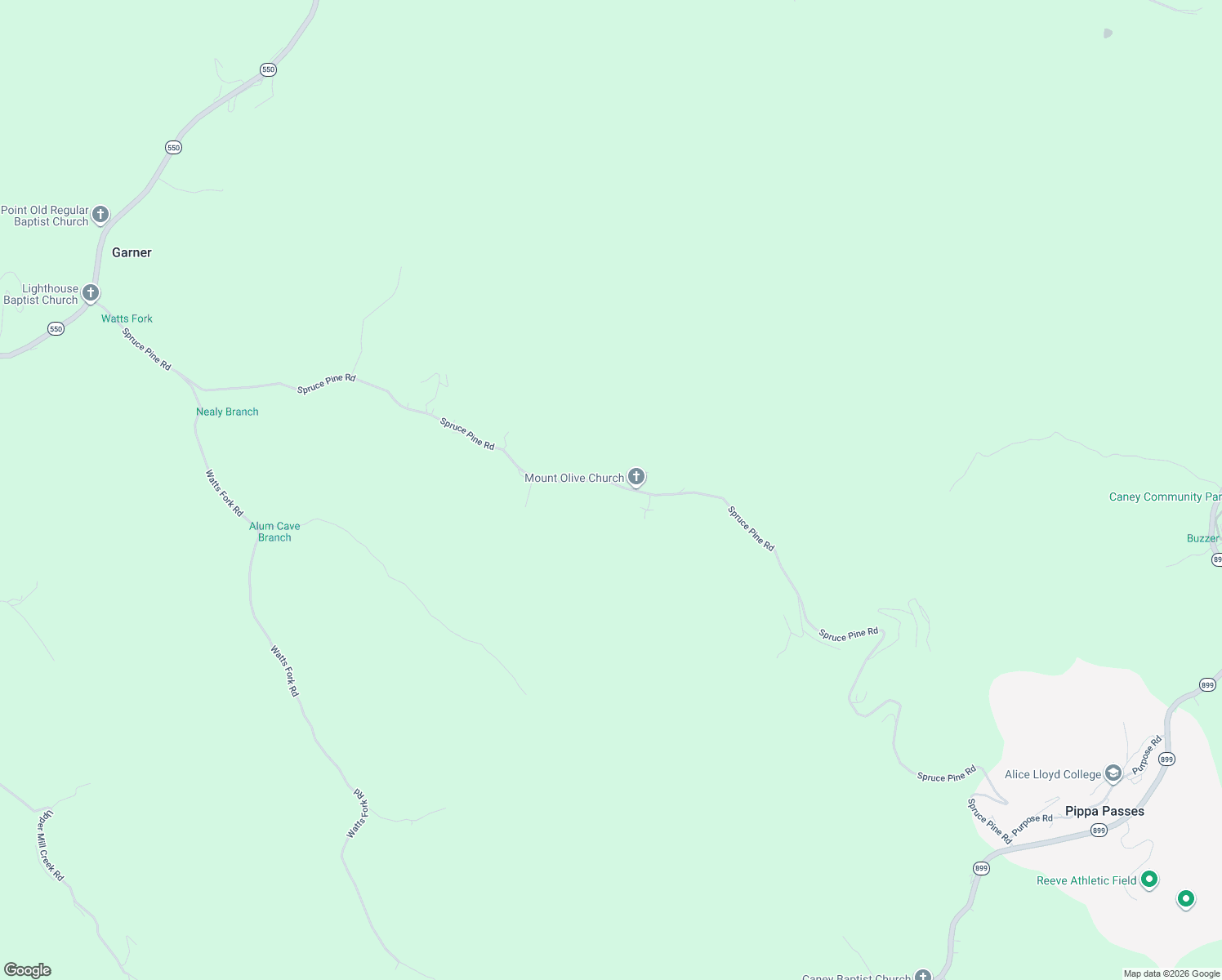 map of restaurants, bars, coffee shops, grocery stores, and more near 1678 Spruce Pine Road in Hindman