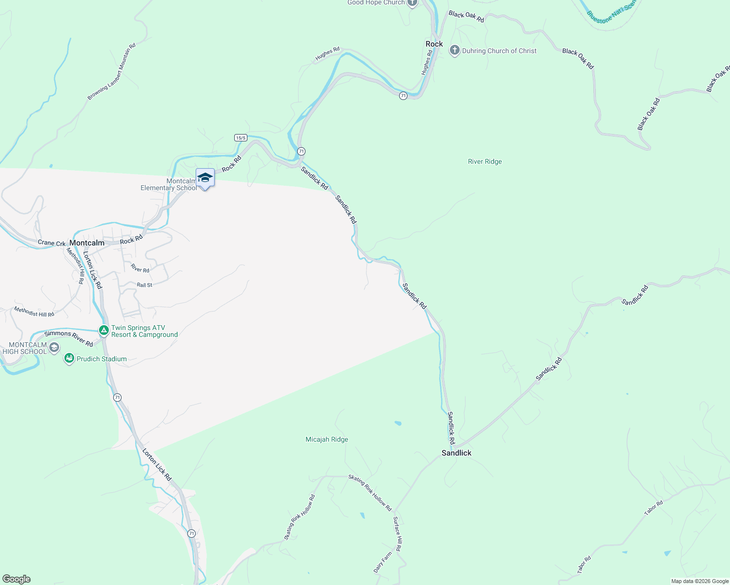 map of restaurants, bars, coffee shops, grocery stores, and more near 5491 Sandlick Road in Montcalm