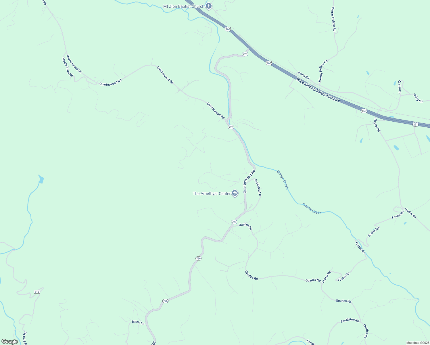 map of restaurants, bars, coffee shops, grocery stores, and more near 1263 Greenhaven Trail in Thaxton
