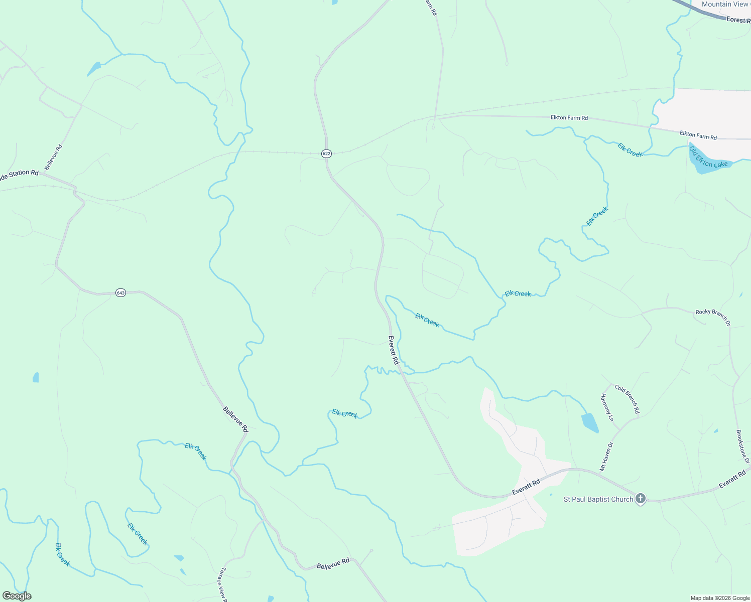 map of restaurants, bars, coffee shops, grocery stores, and more near 2751 Everett Road in Forest