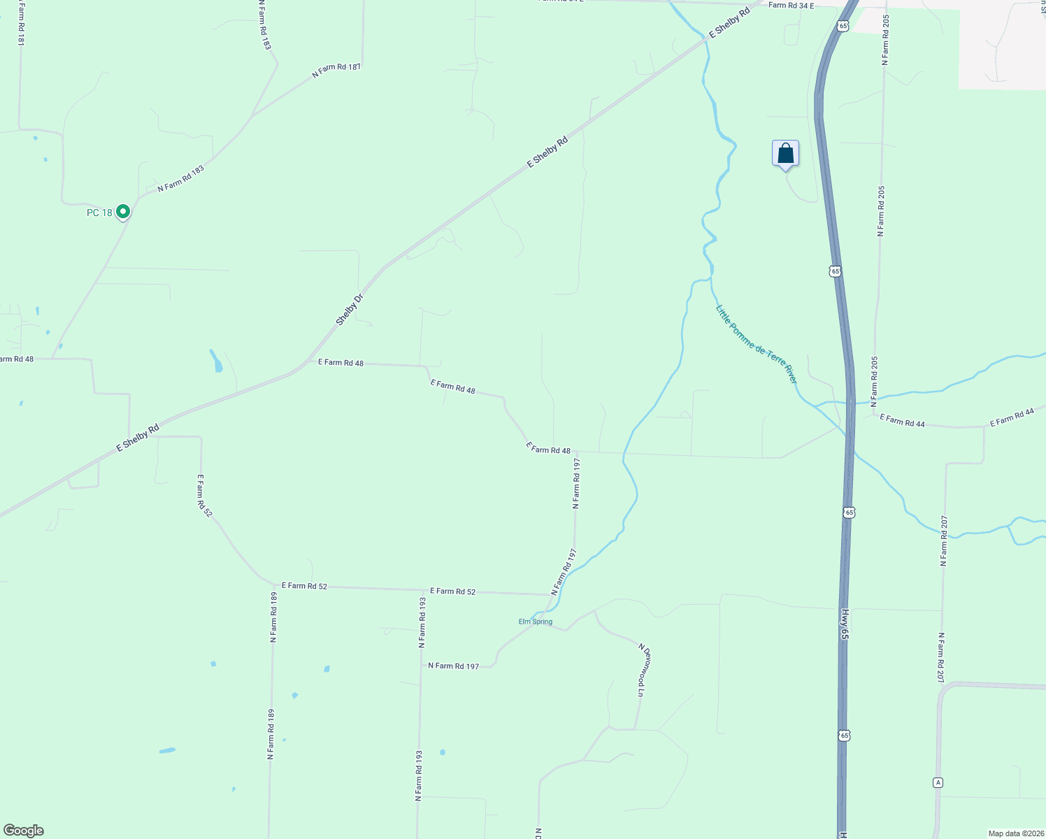 map of restaurants, bars, coffee shops, grocery stores, and more near 4871 East Farm Road 48 in Fair Grove