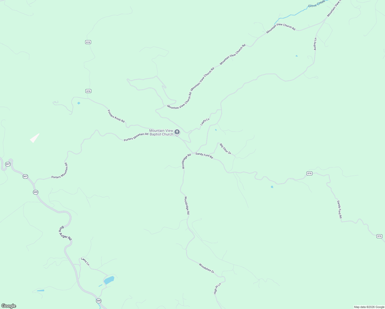 map of restaurants, bars, coffee shops, grocery stores, and more near 6300-6398 Sandy Ford Road in Blue Ridge