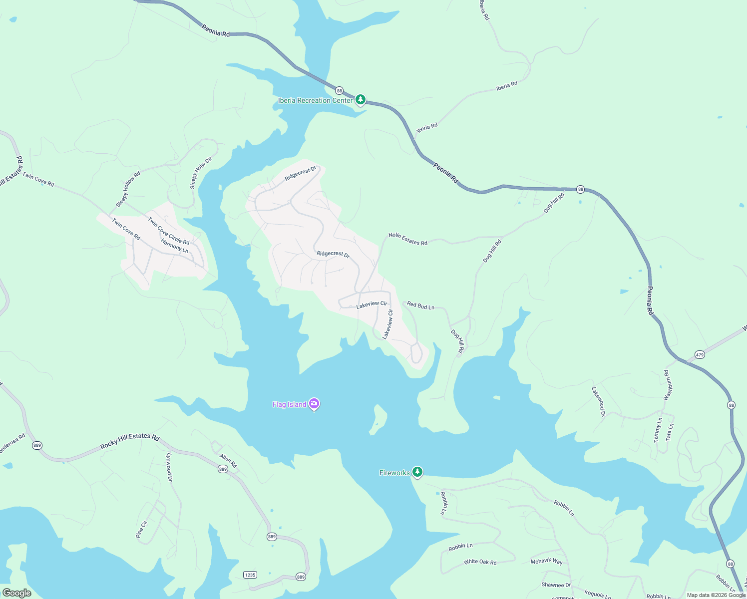 map of restaurants, bars, coffee shops, grocery stores, and more near Lakeview Cir in Clarkson