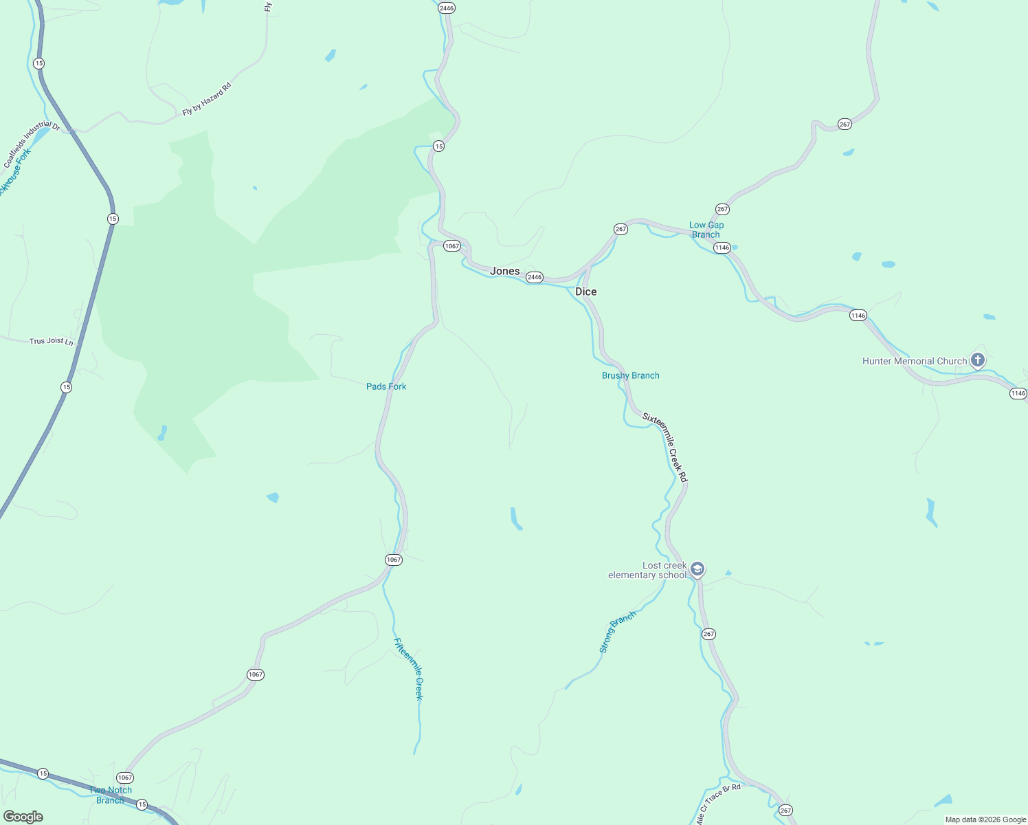 map of restaurants, bars, coffee shops, grocery stores, and more near Hooterville Road in Hazard