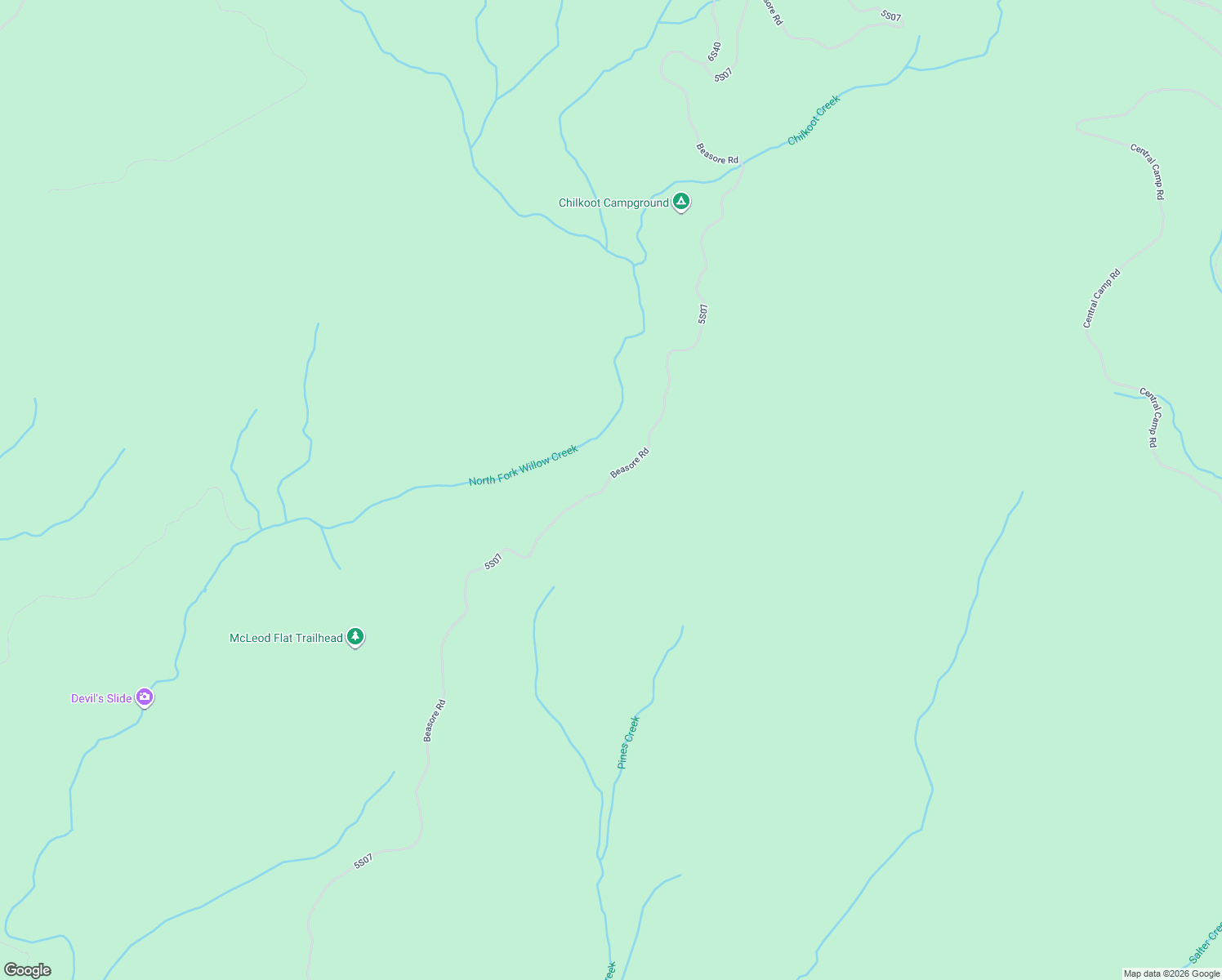 map of restaurants, bars, coffee shops, grocery stores, and more near 5S07 in Bass Lake