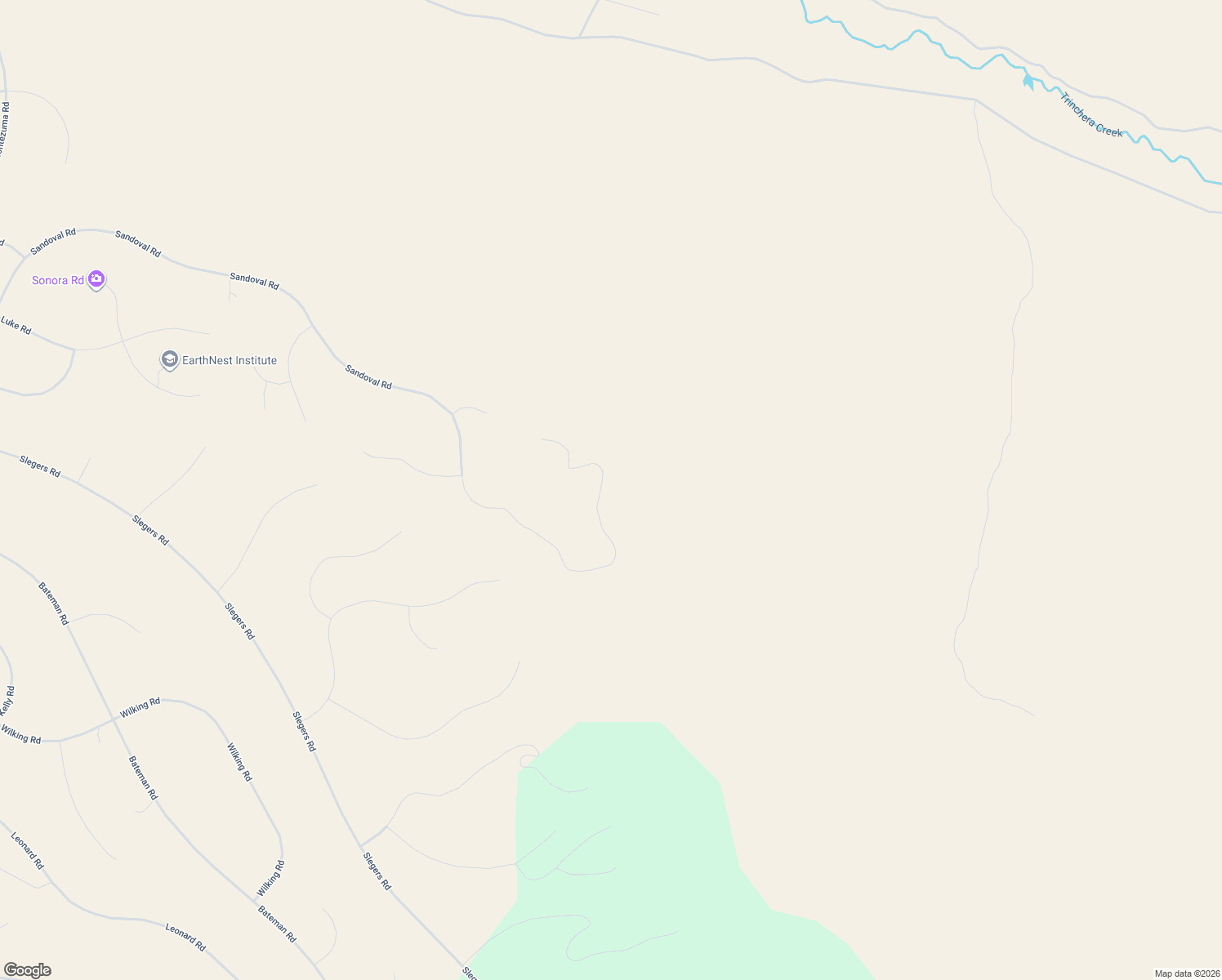 map of restaurants, bars, coffee shops, grocery stores, and more near 23331 Sandoval Road in Fort Garland