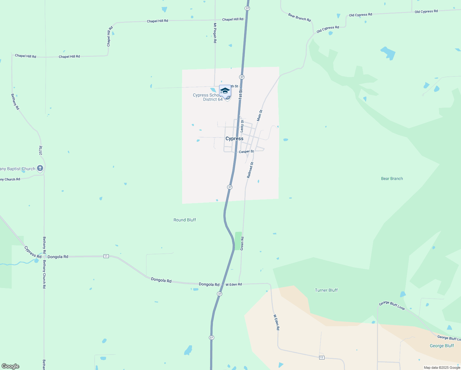 map of restaurants, bars, coffee shops, grocery stores, and more near 1st St in Cypress