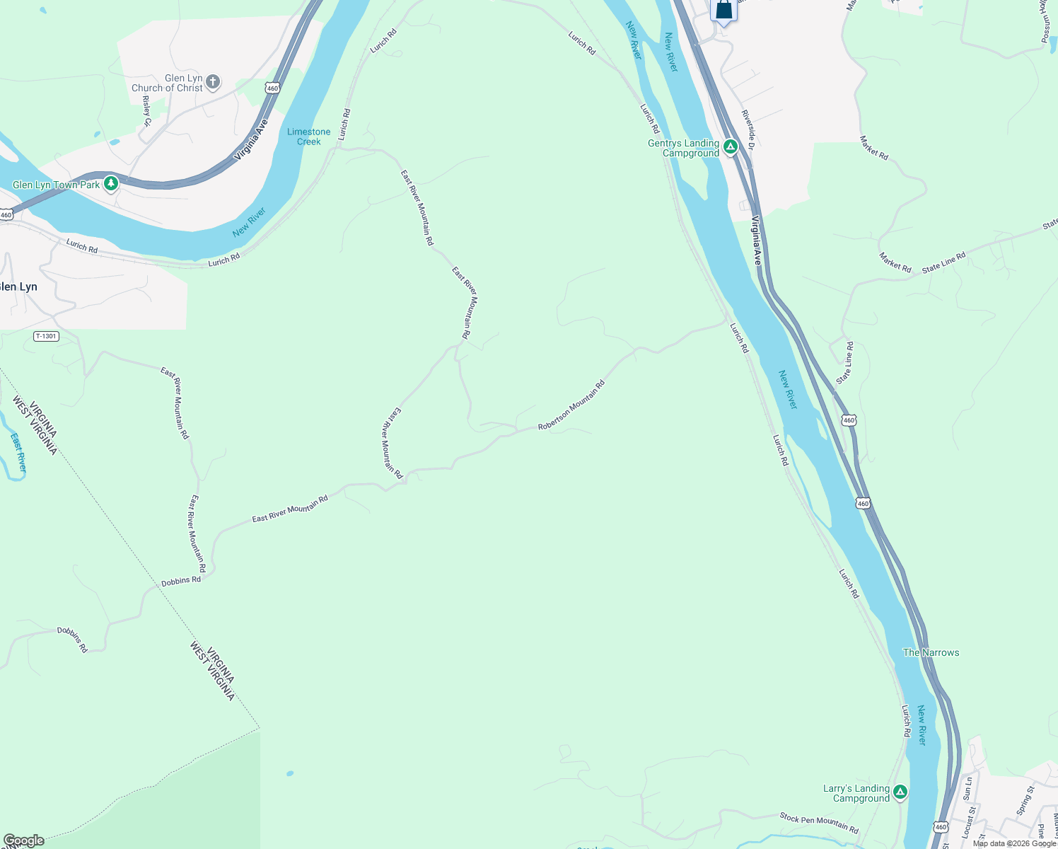 map of restaurants, bars, coffee shops, grocery stores, and more near 118 Bag Ends Place in Narrows