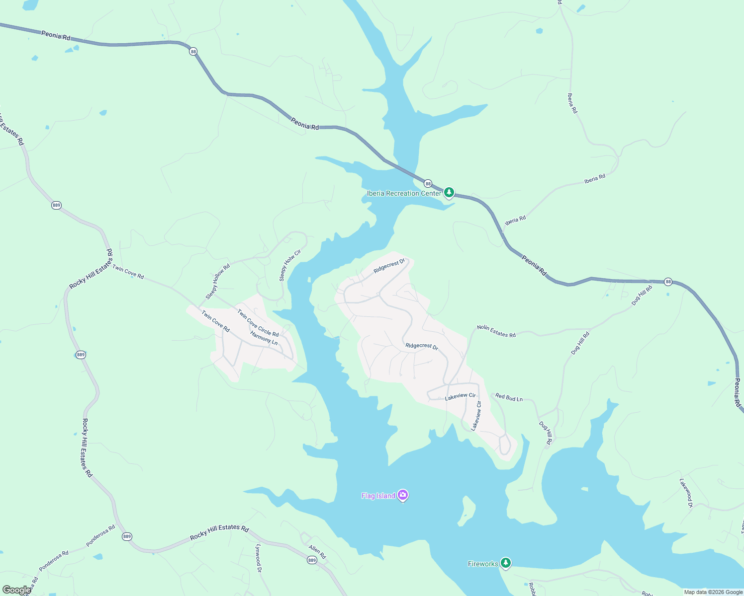 map of restaurants, bars, coffee shops, grocery stores, and more near 743 Ridgecrest Court in Clarkson