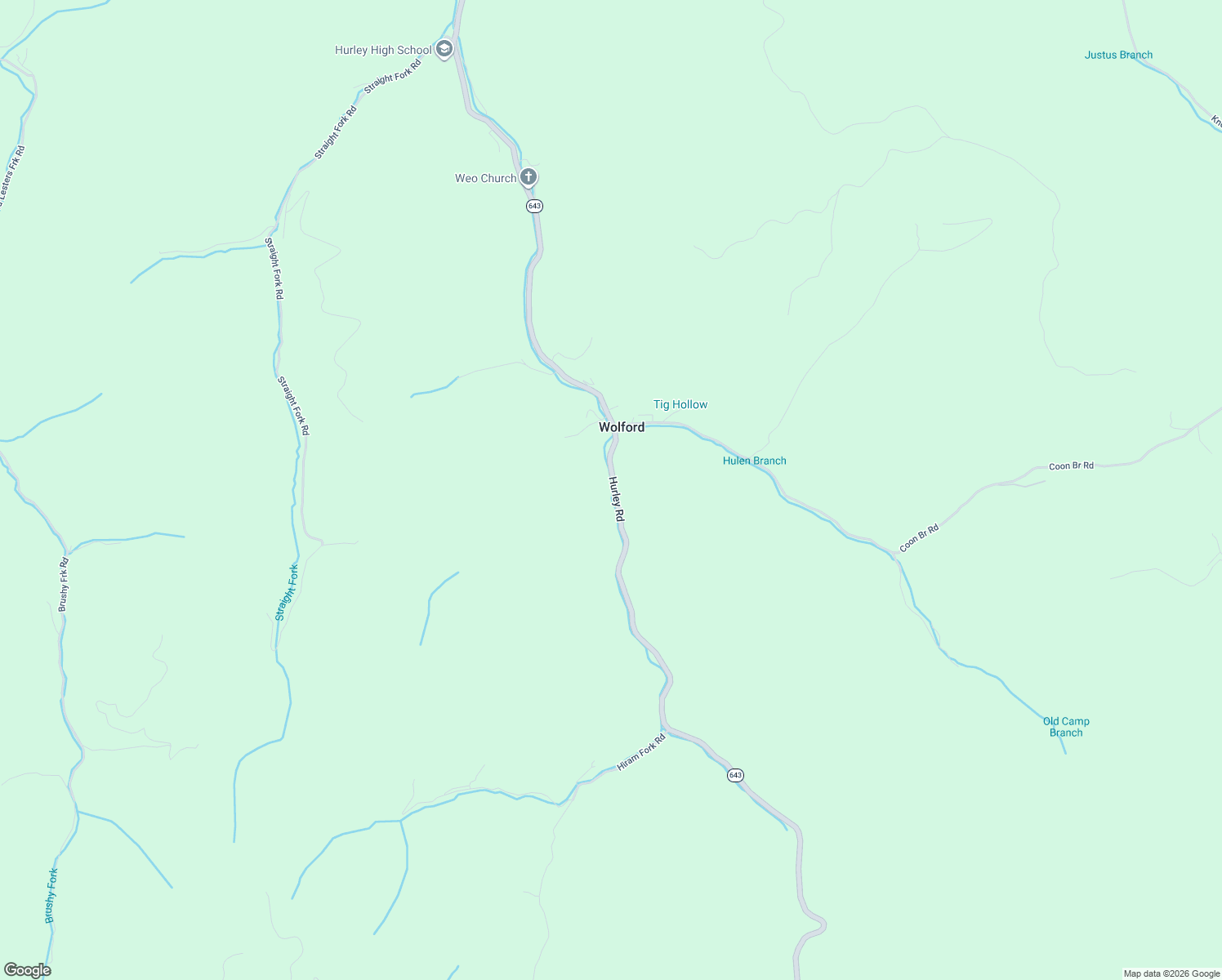 map of restaurants, bars, coffee shops, grocery stores, and more near 4913 Hurley Road in Hurley