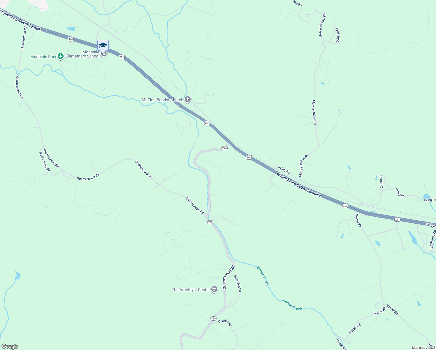 map of restaurants, bars, coffee shops, grocery stores, and more near 1253 Misty Ridge Lane in Montvale