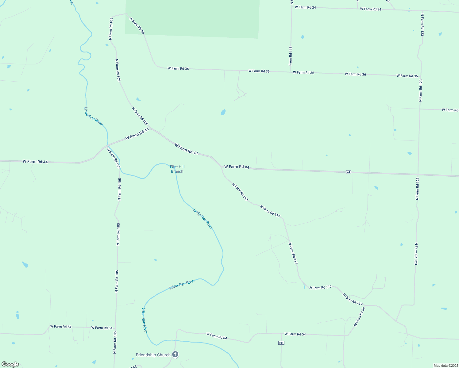 map of restaurants, bars, coffee shops, grocery stores, and more near 9025 North Farm Road 117 in Willard
