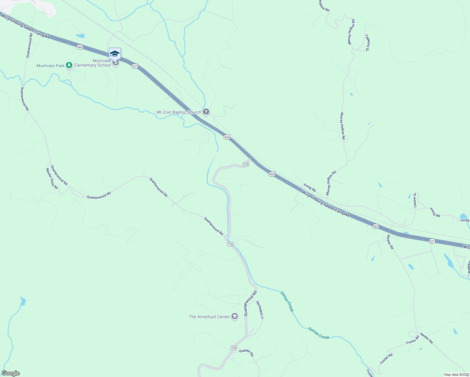 map of restaurants, bars, coffee shops, grocery stores, and more near 1231 Misty Ridge Ln in Montvale