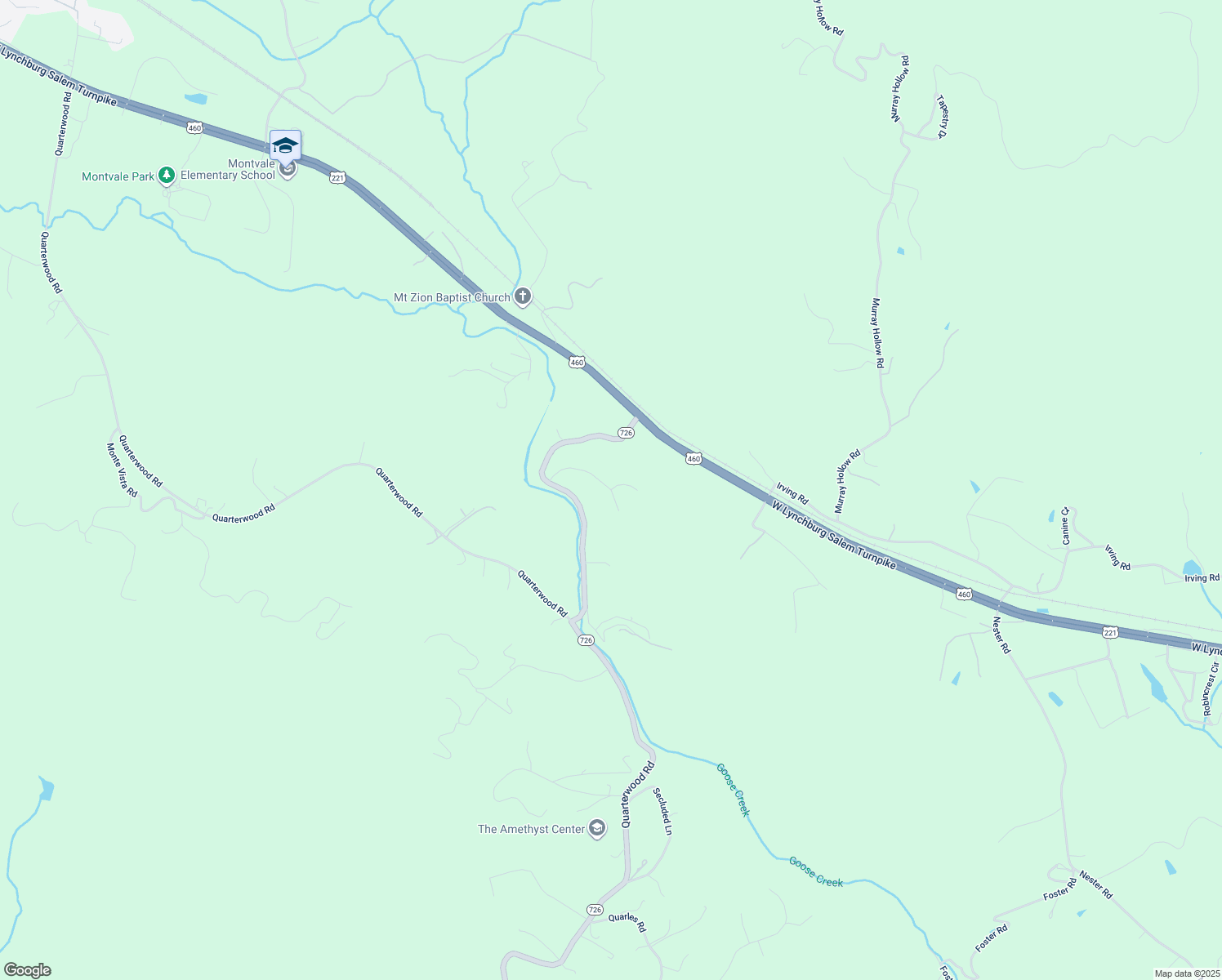 map of restaurants, bars, coffee shops, grocery stores, and more near 1231 Misty Ridge Ln in Montvale