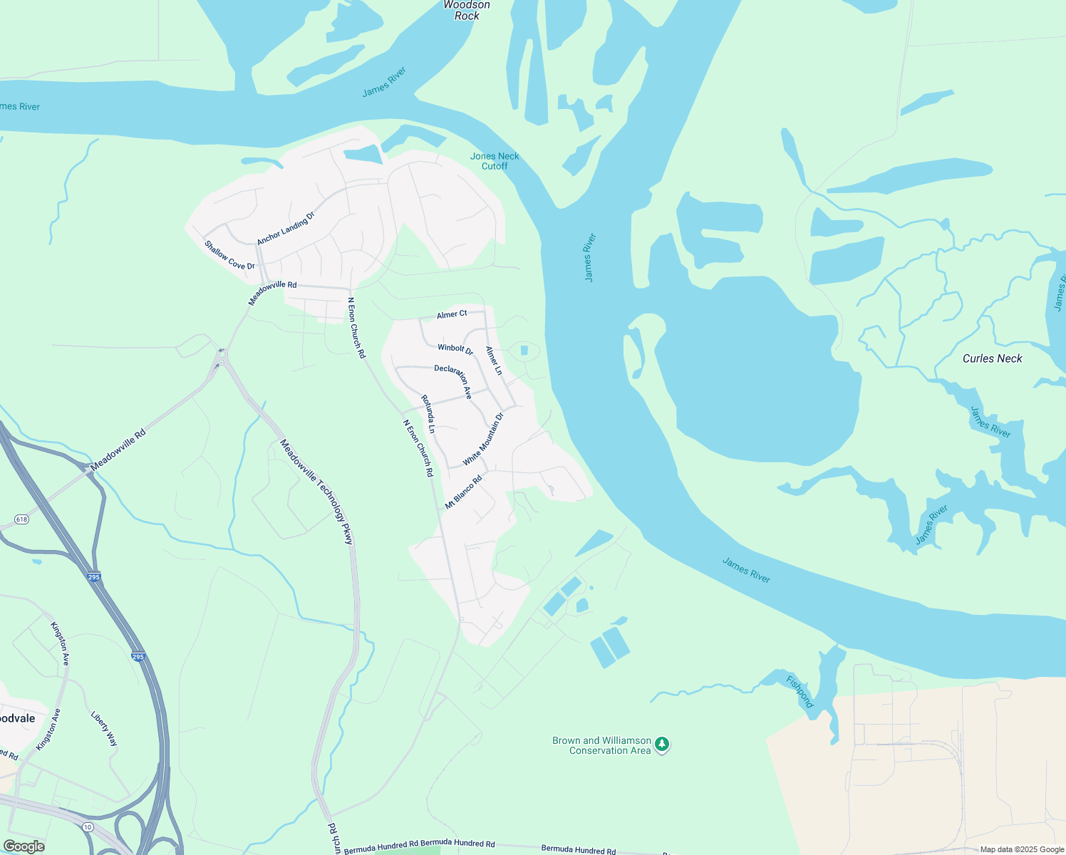 map of restaurants, bars, coffee shops, grocery stores, and more near 12210 Ganesh Lane in Chester