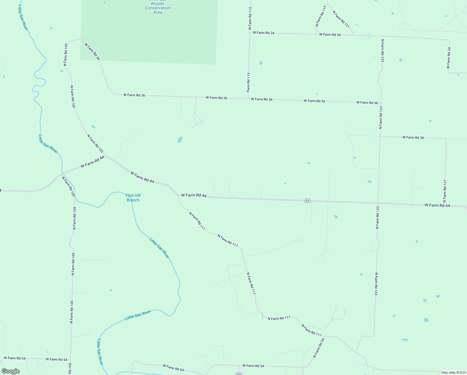 map of restaurants, bars, coffee shops, grocery stores, and more near 5189 West Farm Road 44 in Willard