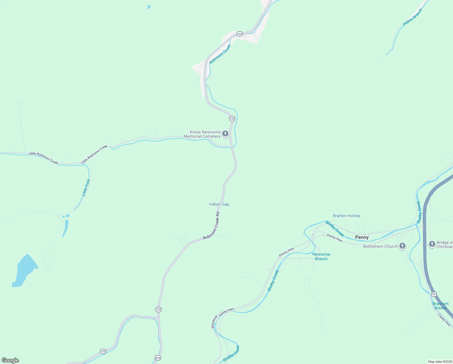 map of restaurants, bars, coffee shops, grocery stores, and more near 9500 Robinson Creek Road in Virgie